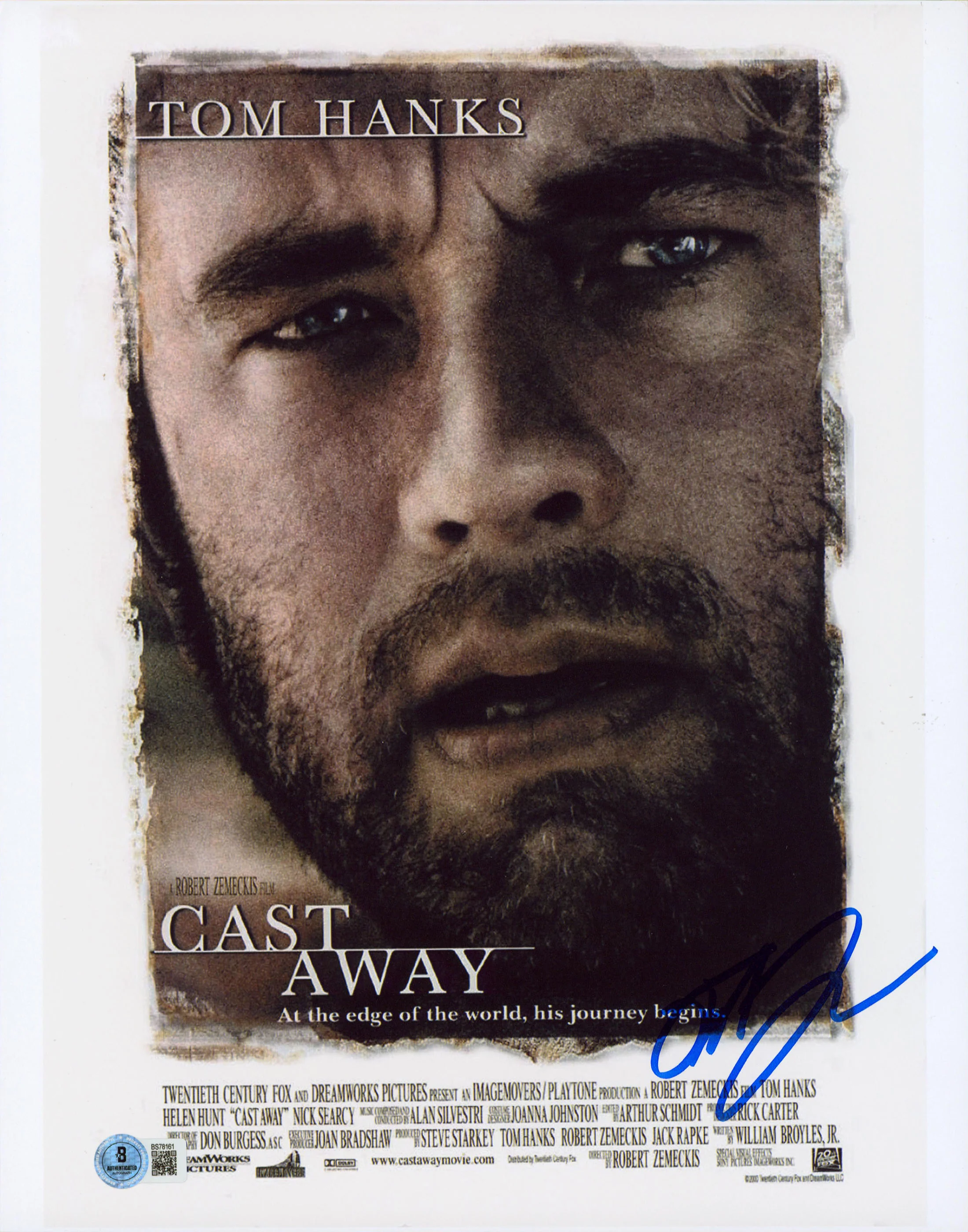 Robert Zemeckis Cast Away Authentic Signed 11x14 Vertical Photo BAS #BS78161 - Image 2