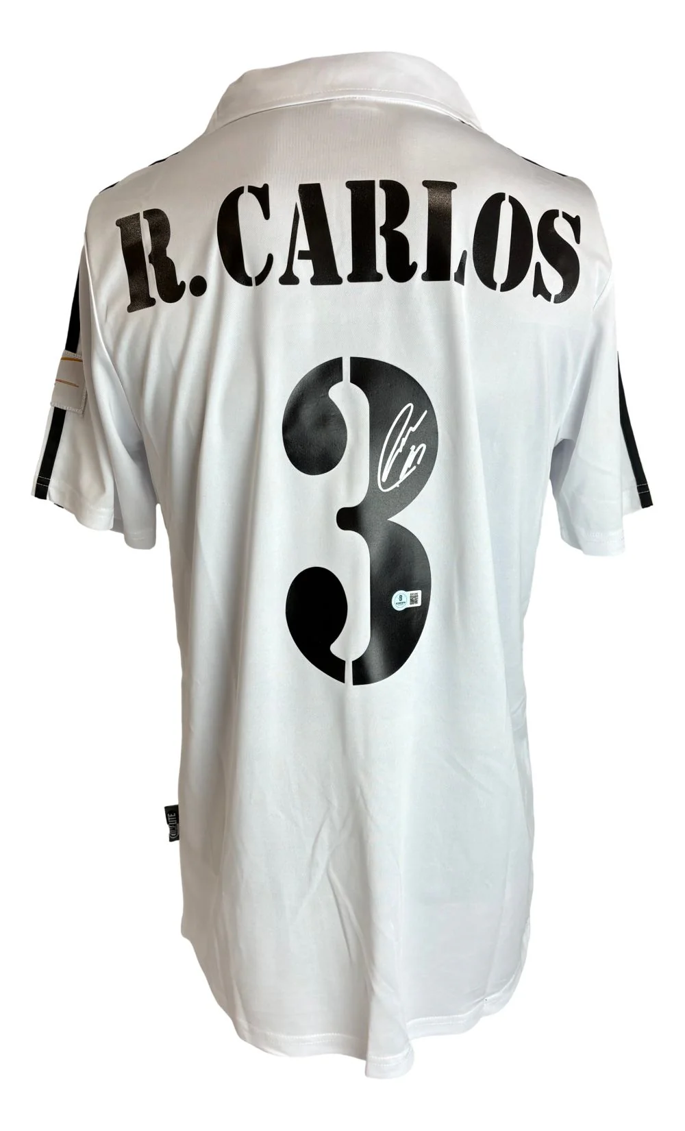 Roberto Carlos Signed Real Madrid Adidas Soccer Jersey BAS