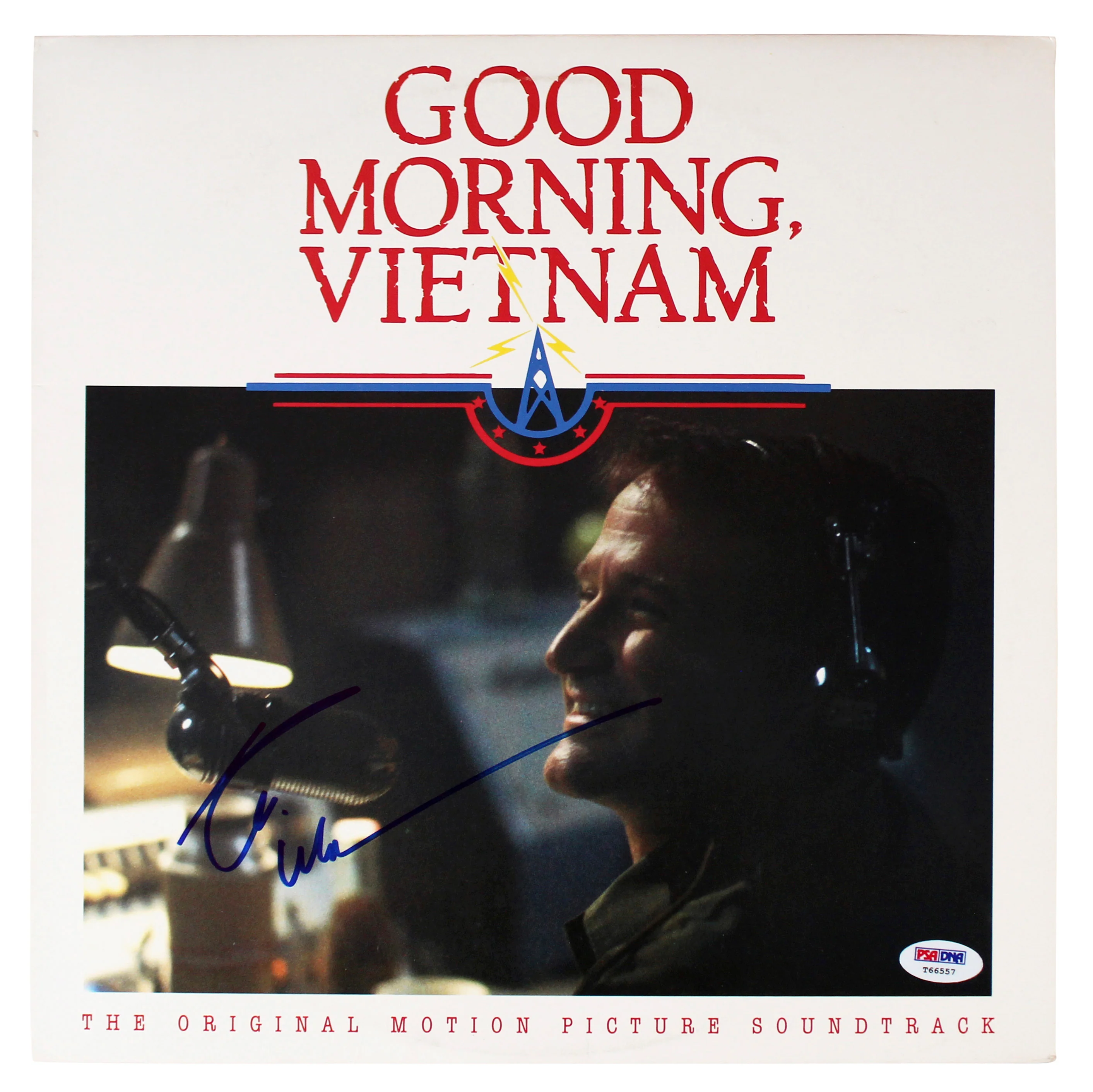 Robin Williams Good Morning Vietnam Signed Soundtrack Album Cover W/ Vinyl PSA - Image 3
