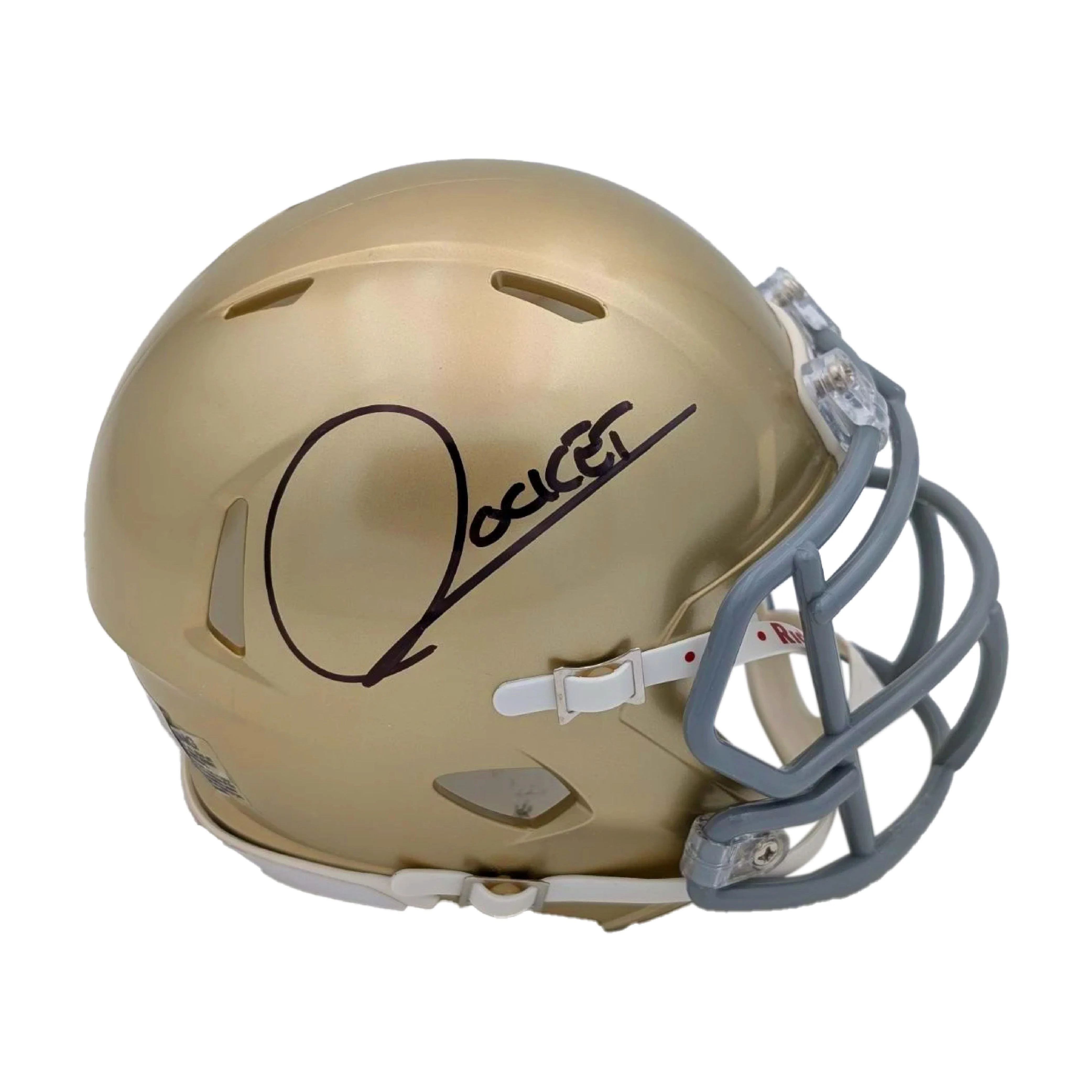 Rocket Ismail Autographed Notre Dame Fighting Irish Mini Helmet - Beckett