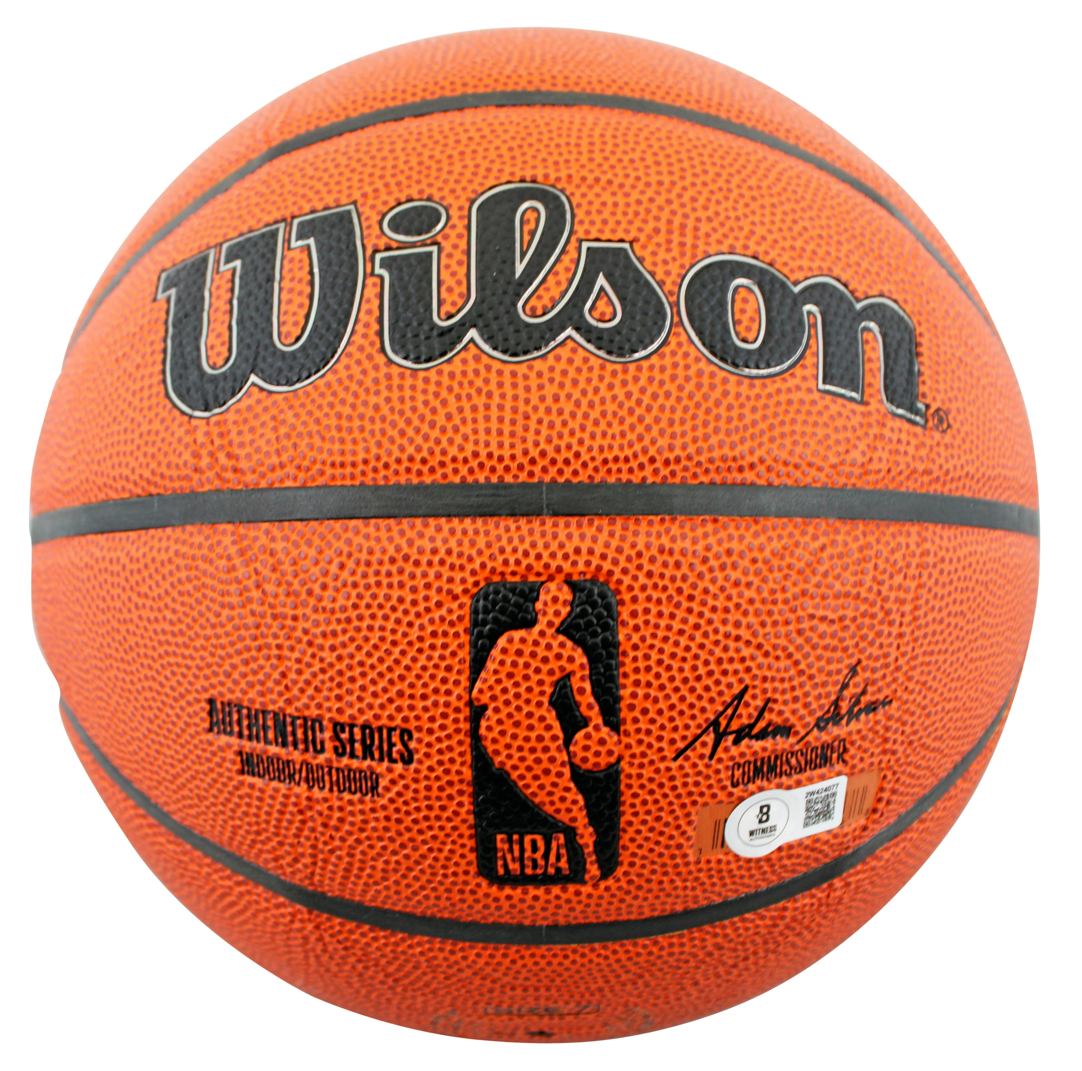 Rockets Clyde Drexler Authentic Signed Wilson Basketball BAS Witnessed - Image 4