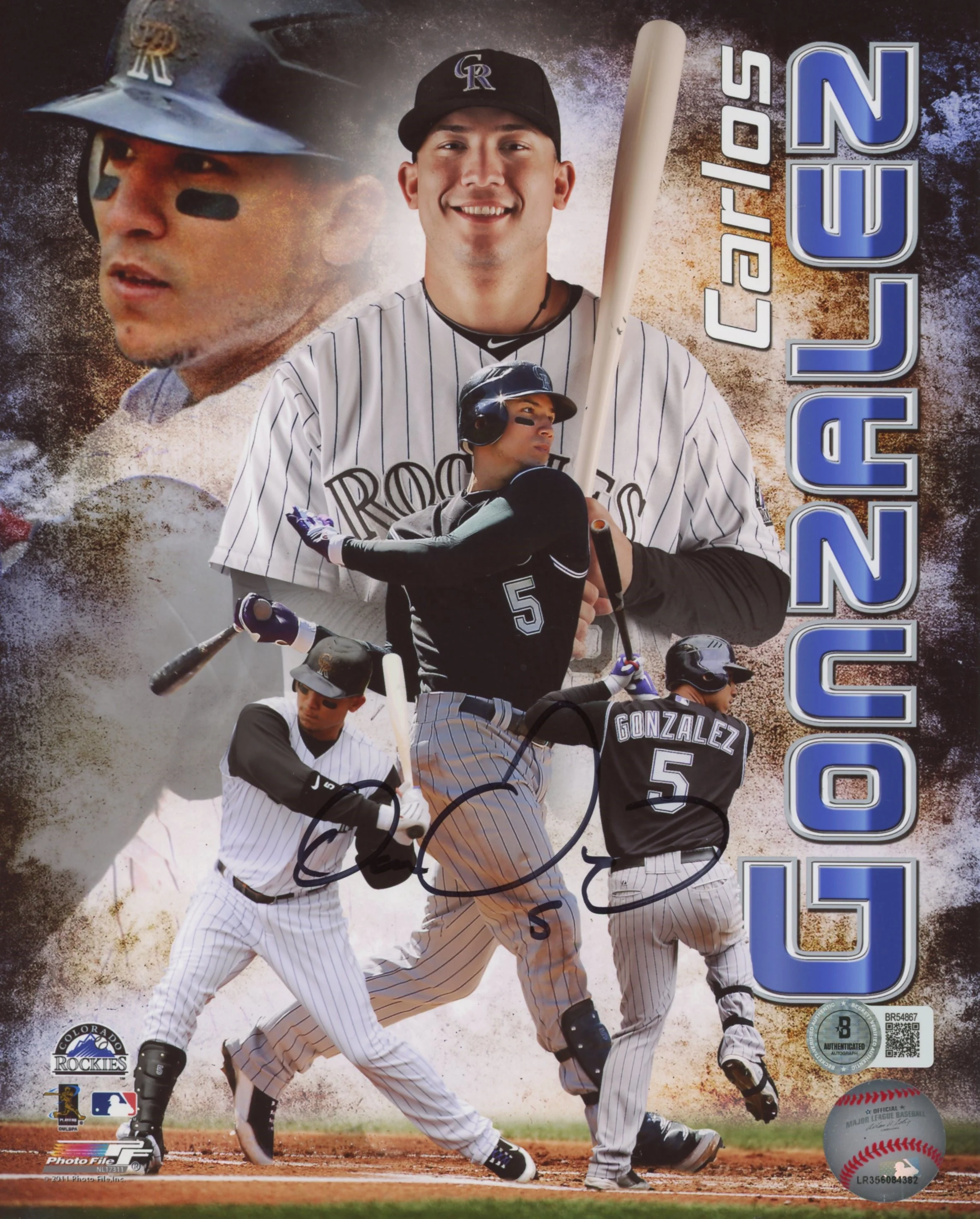 Rockies Carlos Gonzalez 5 Authentic Signed 8x10 Photo BAS #BR54867 - Image 2
