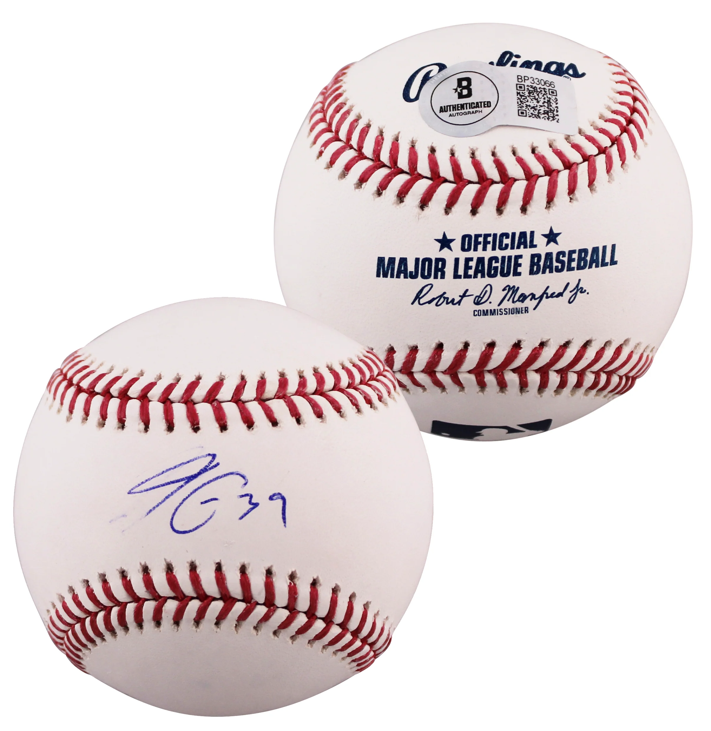 Rockies Thairo Estrada Authentic Signed OML Baseball Autographed BAS #BP33066 - Image 2
