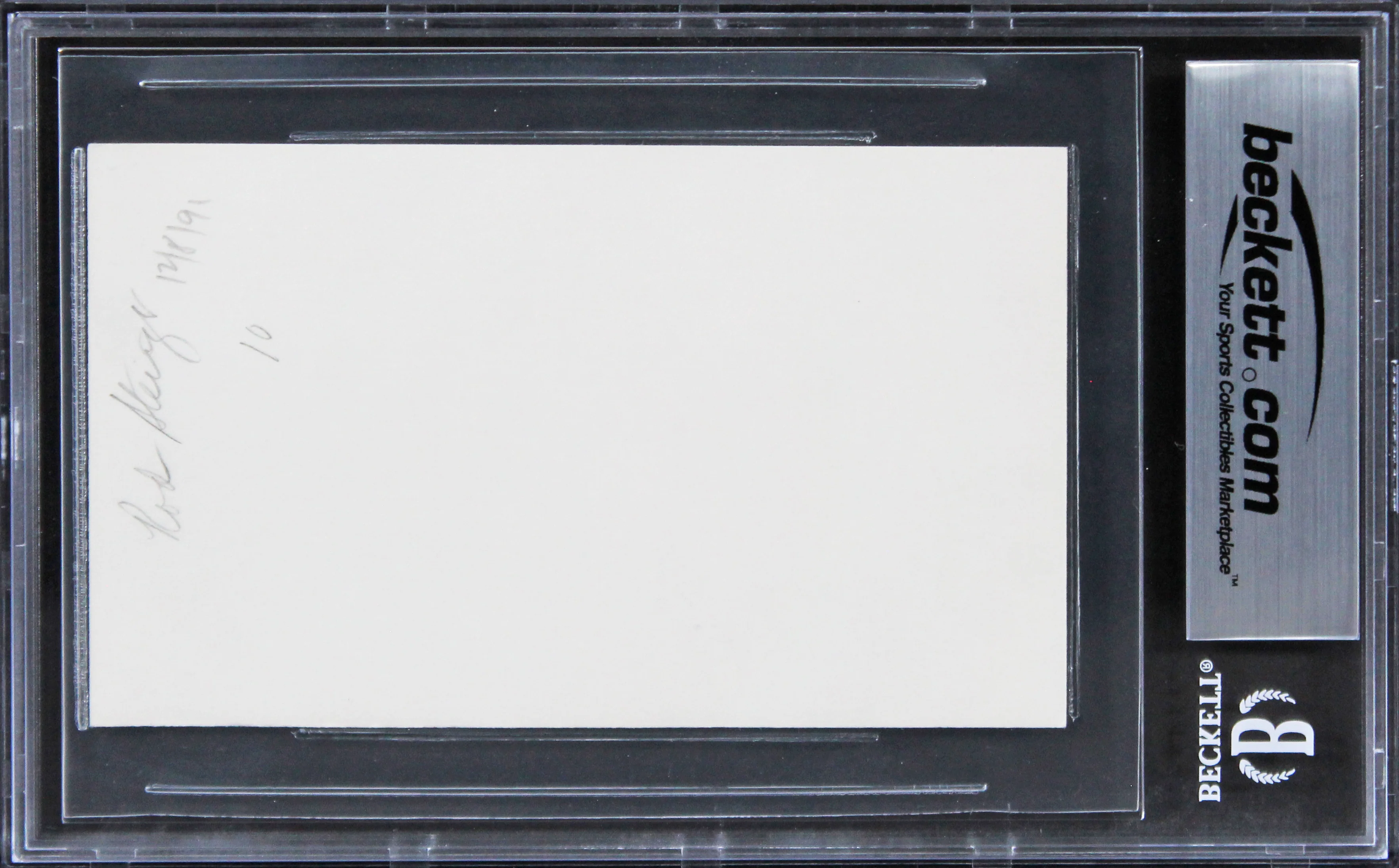 Rod Steiger In The Heat of the Night Signed 3x5 Index Card BAS Slabbed 4 - Image 3