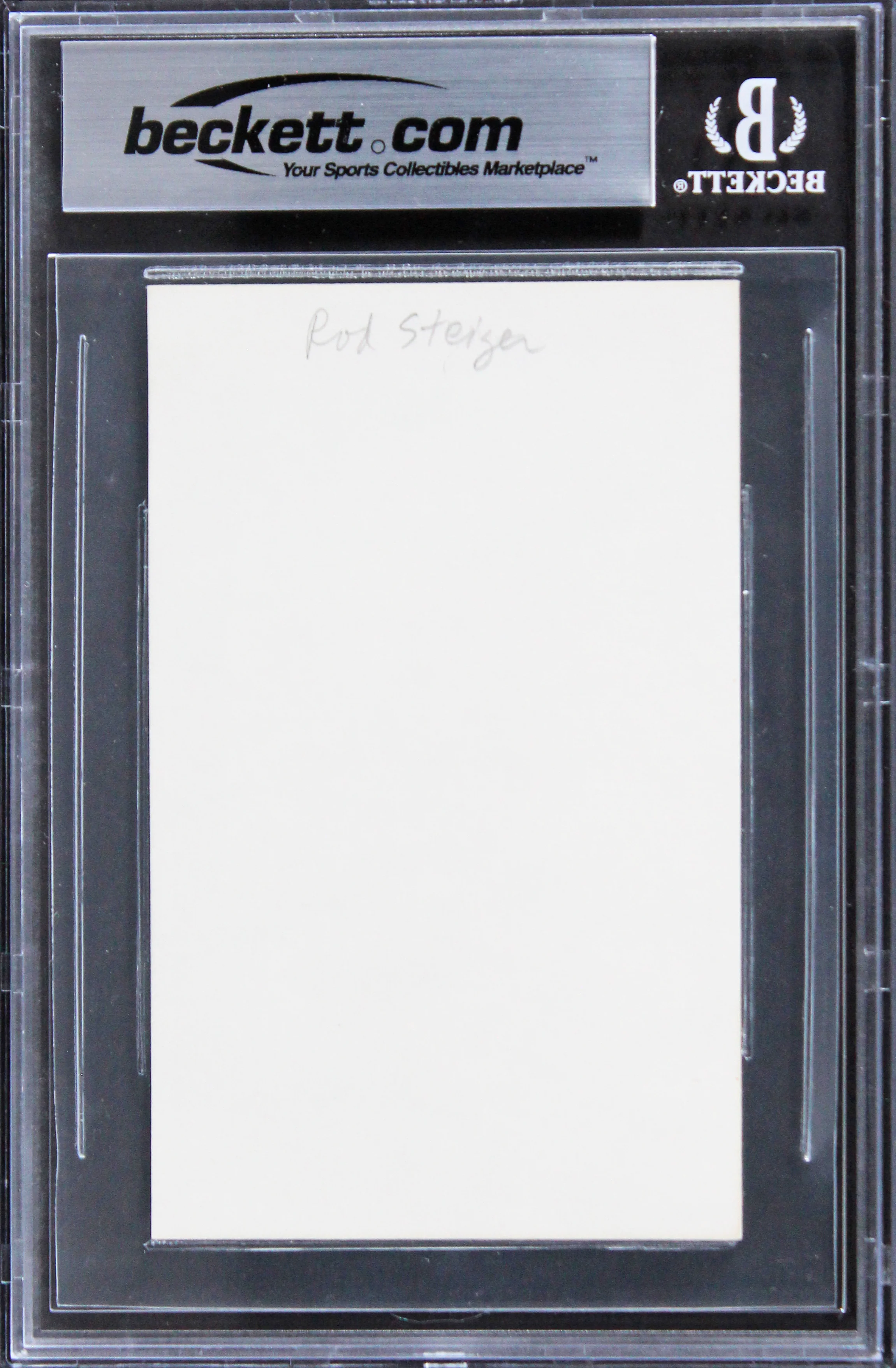 Rod Steiger In The Heat of the Night Signed 3x5 Index Card BAS Slabbed 6 - Image 3