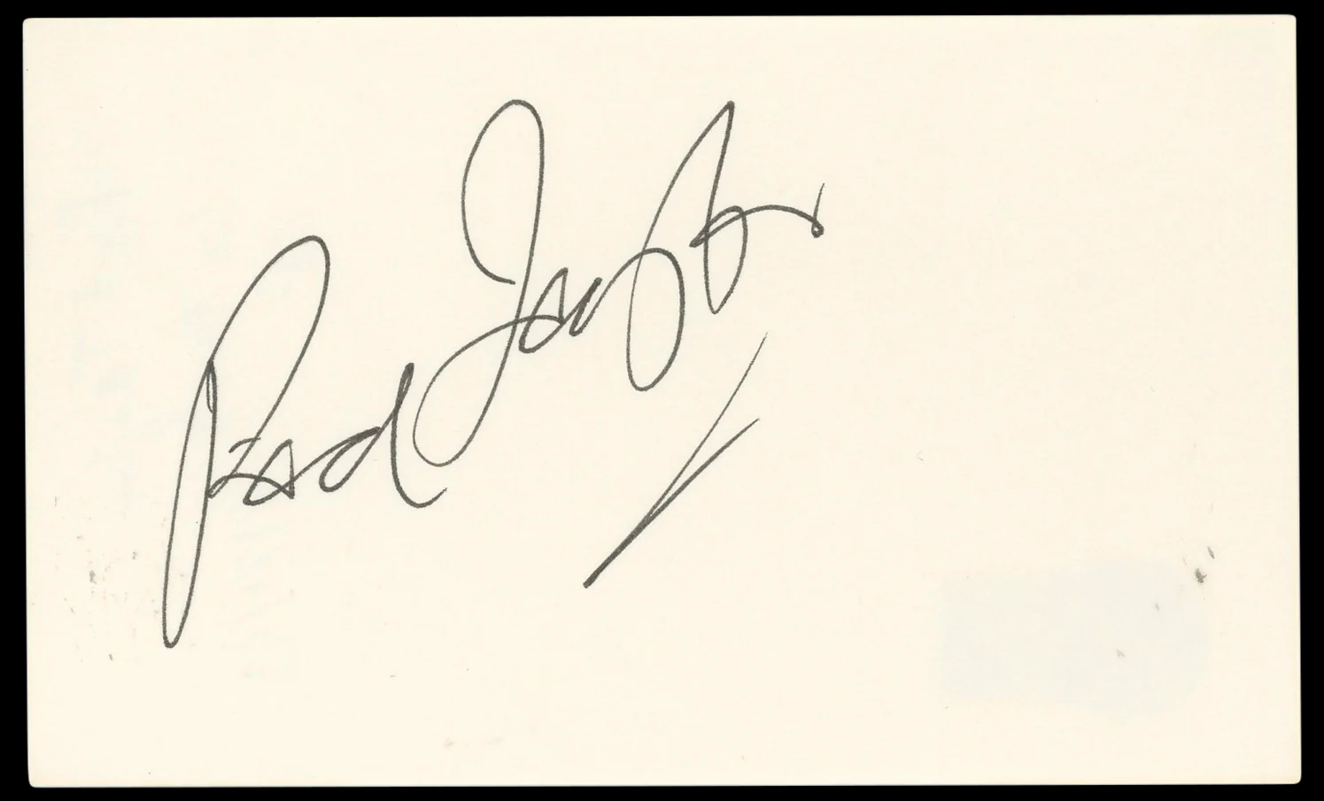 Rod Taylor Young Cassidy Authentic Signed 3x5 Index Card BAS #BN33310 - Image 2