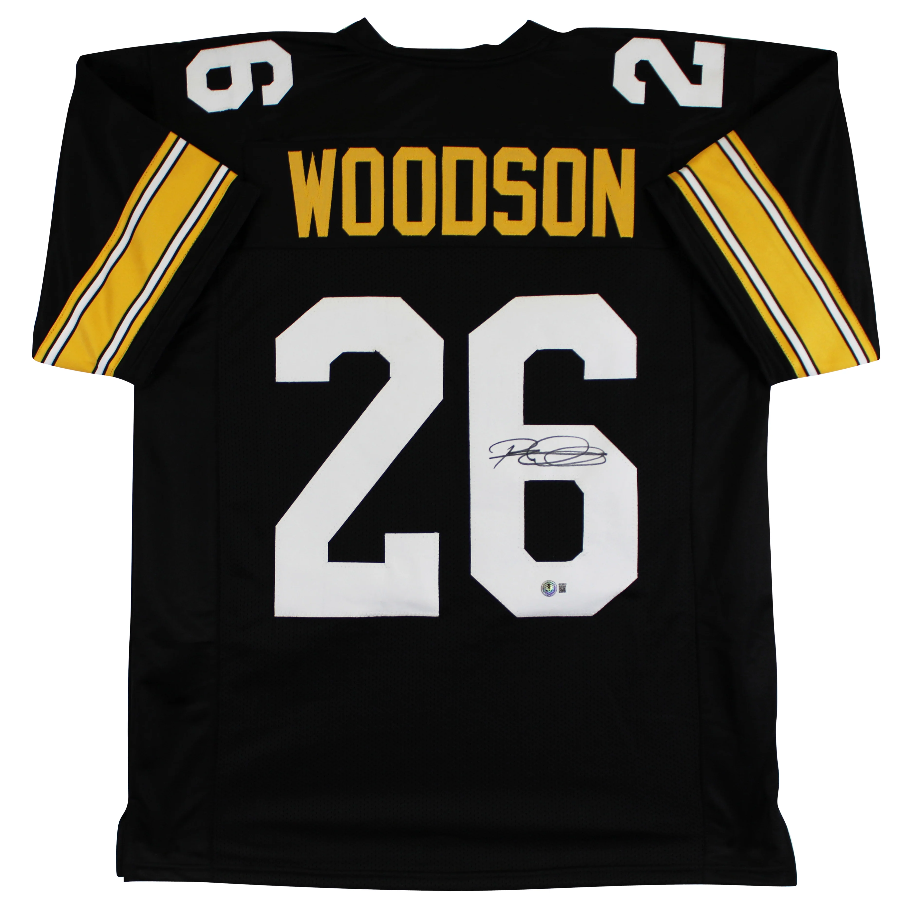 Rod Woodson Authentic Signed Black Pro Style Jersey Autographed BAS Witnessed - Image 2