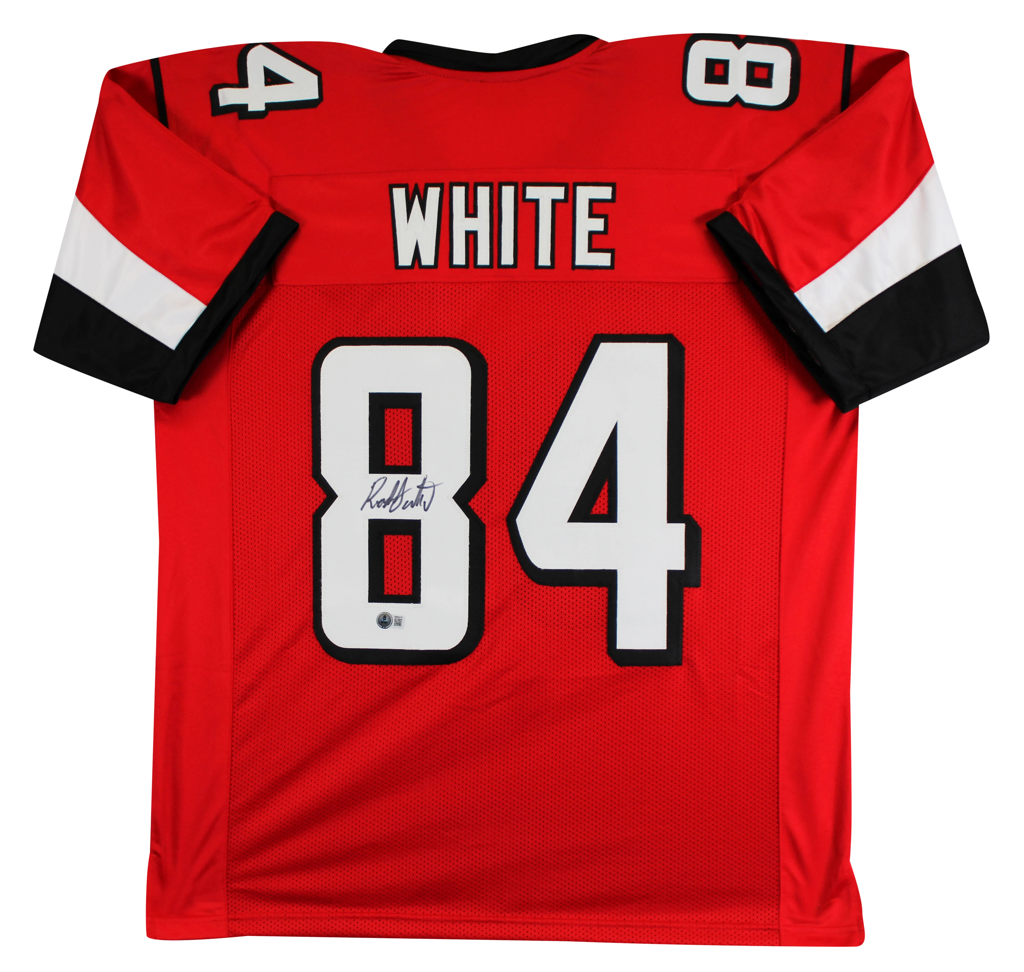Roddy White Authentic Signed Red Pro Style Jersey Autographed BAS Witnessed - Image 2