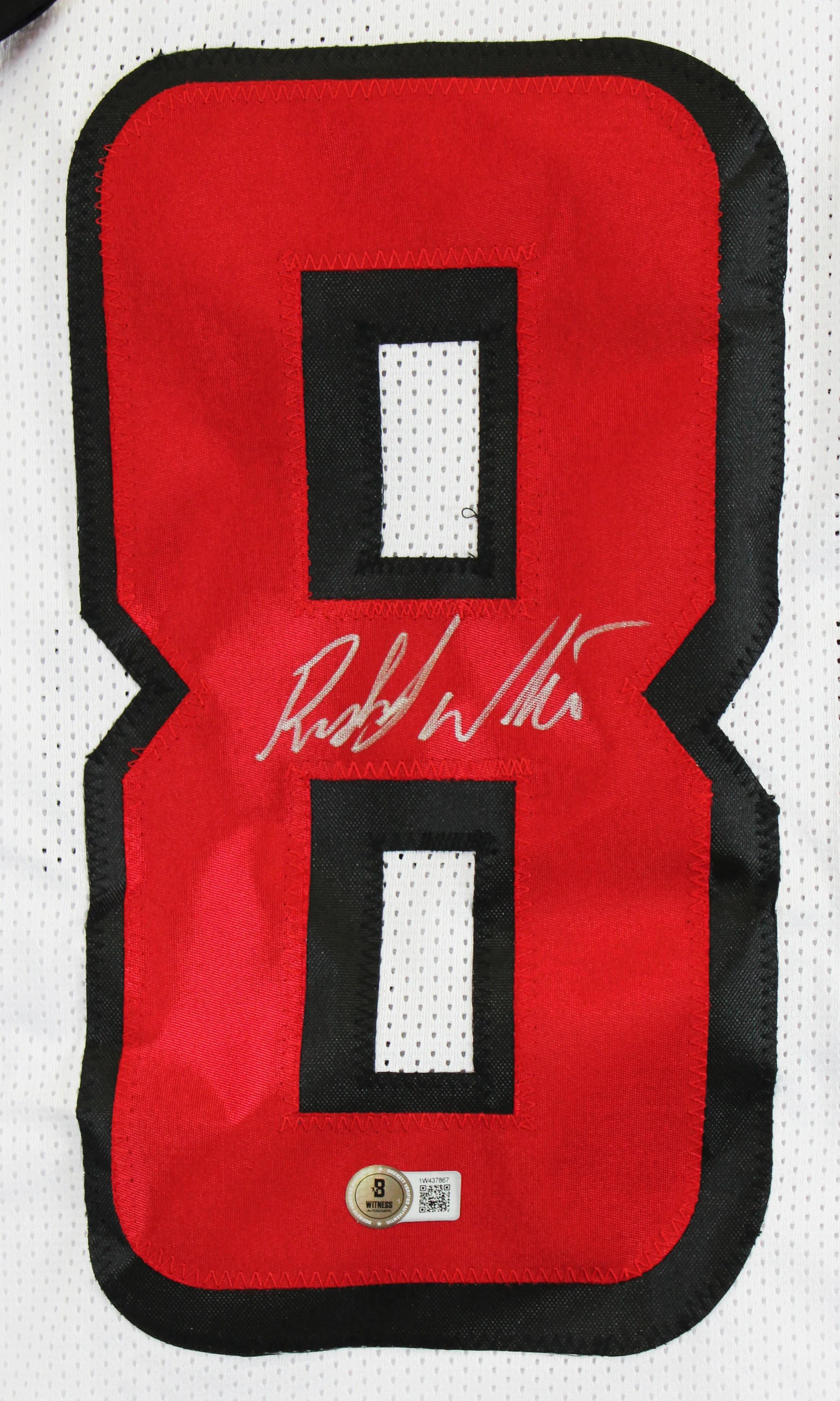 Roddy White Authentic Signed White Pro Style Framed Jersey BAS Witnessed - Image 3