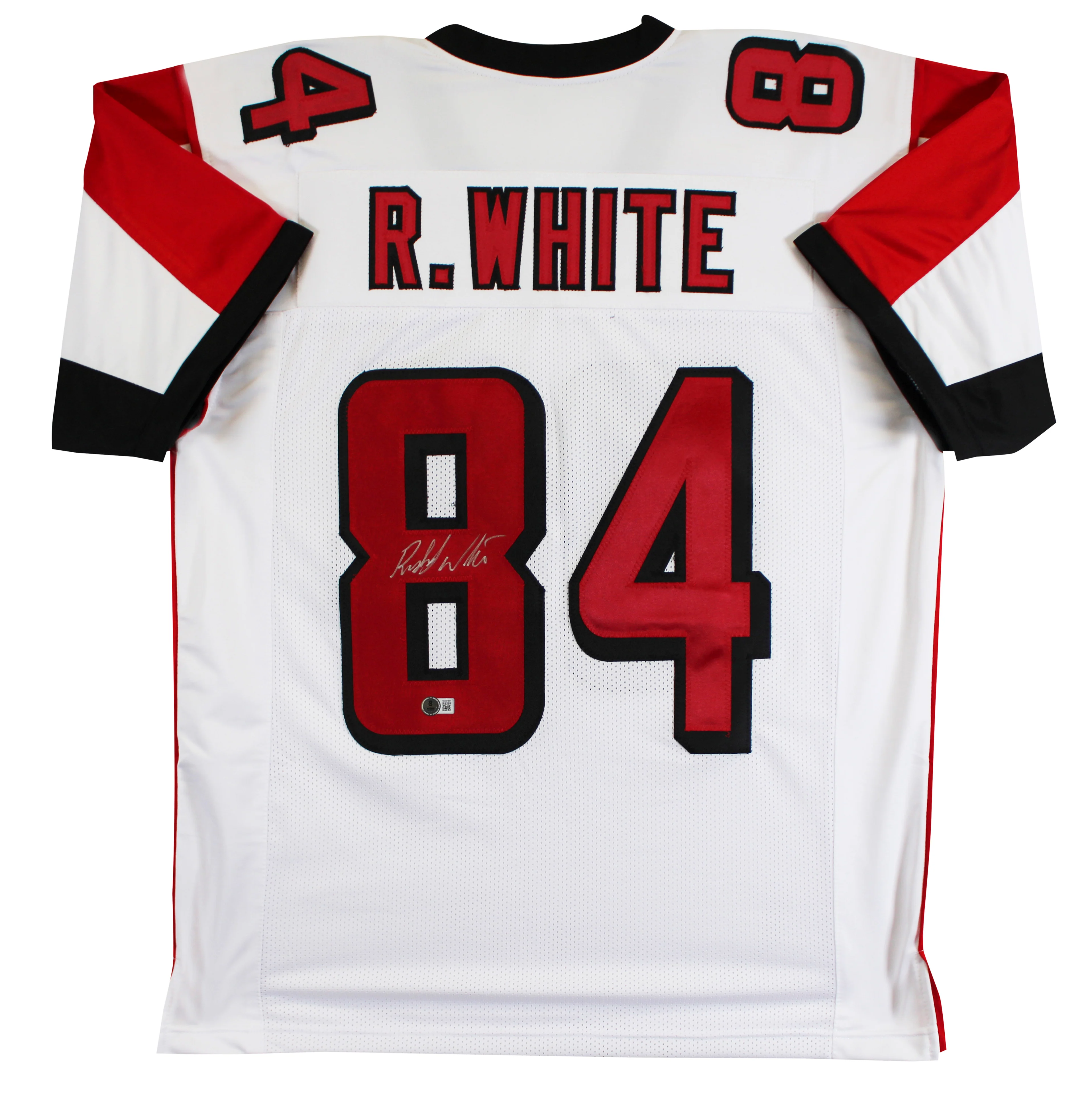Roddy White Authentic Signed White Pro Style Jersey Autographed BAS Witnessed - Image 2