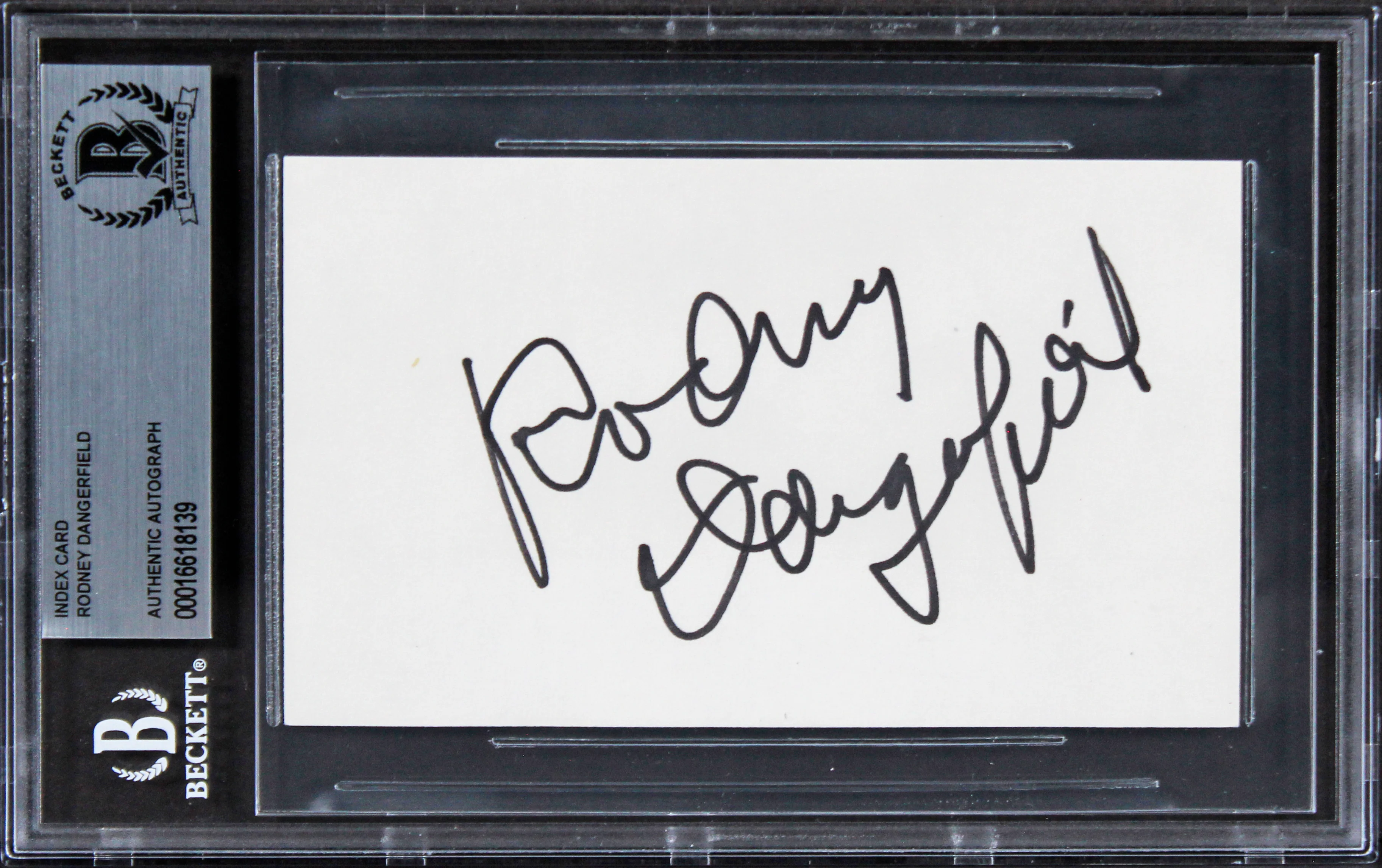 Rodney Dangerfield Caddyshack Authentic Signed 3x5 Index Card BAS Slabbed - Image 2