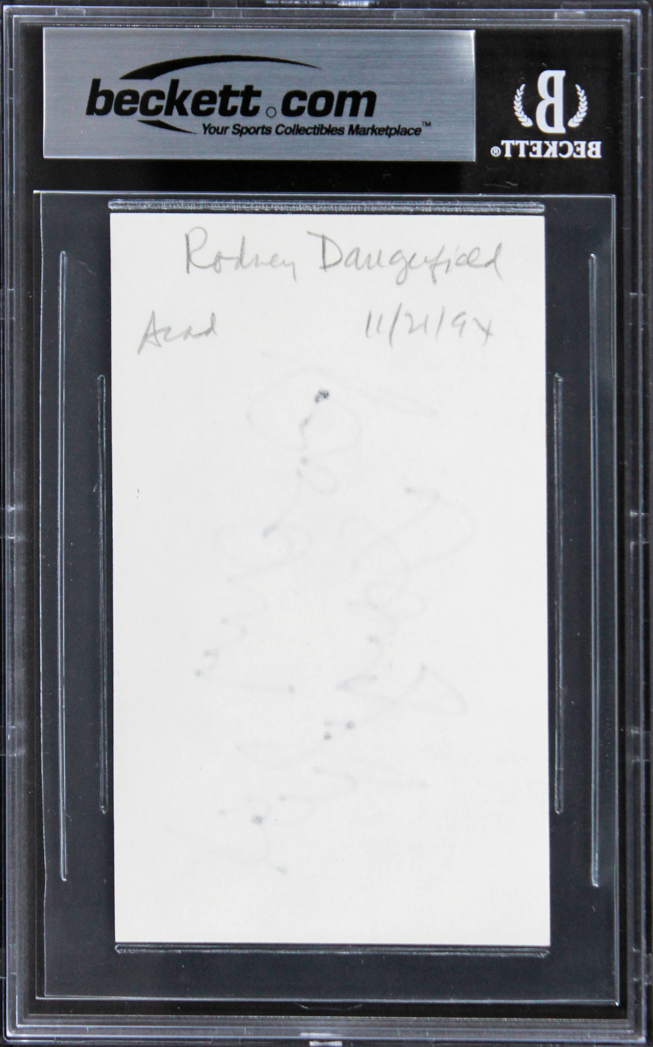 Rodney Dangerfield Caddyshack Authentic Signed 3x5 Index Card BAS Slabbed - Image 3