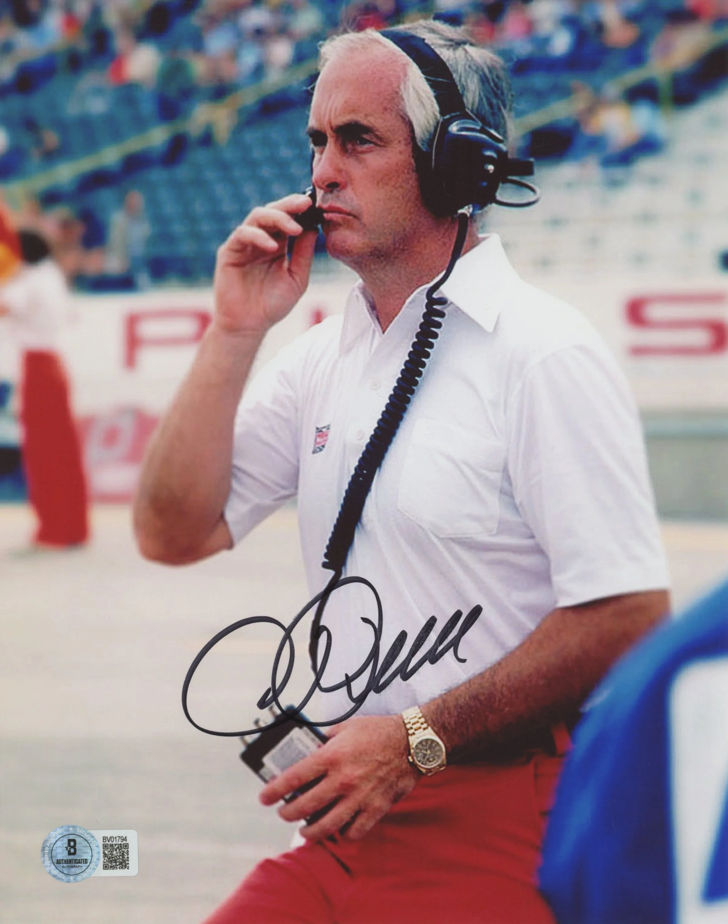 Roger Penske NASCAR Authentic Signed 8x10 Vertical Photo Autographed BAS 1 - Image 2