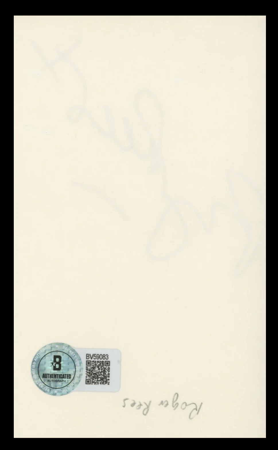 Roger Rees Cheers Authentic Signed 3x5 Index Card Autographed BAS #BV59083 - Image 3