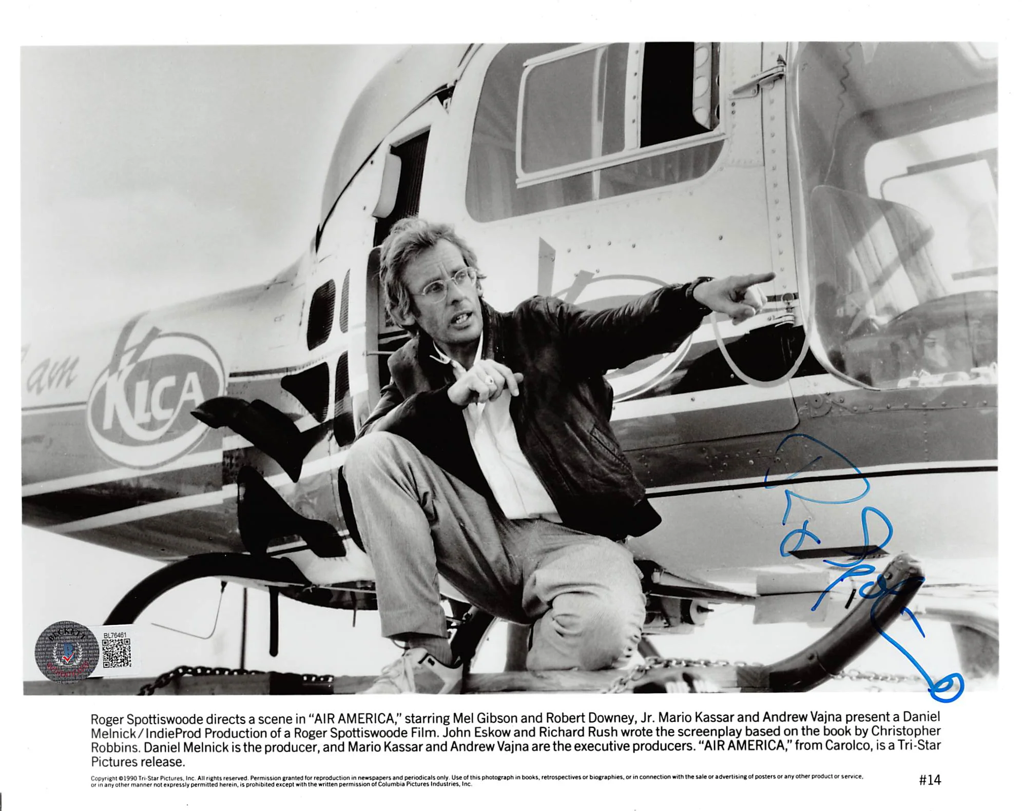 Roger Spottiswoode Air America Authentic Signed 8x10 Photo BAS #BL76461 - Image 2