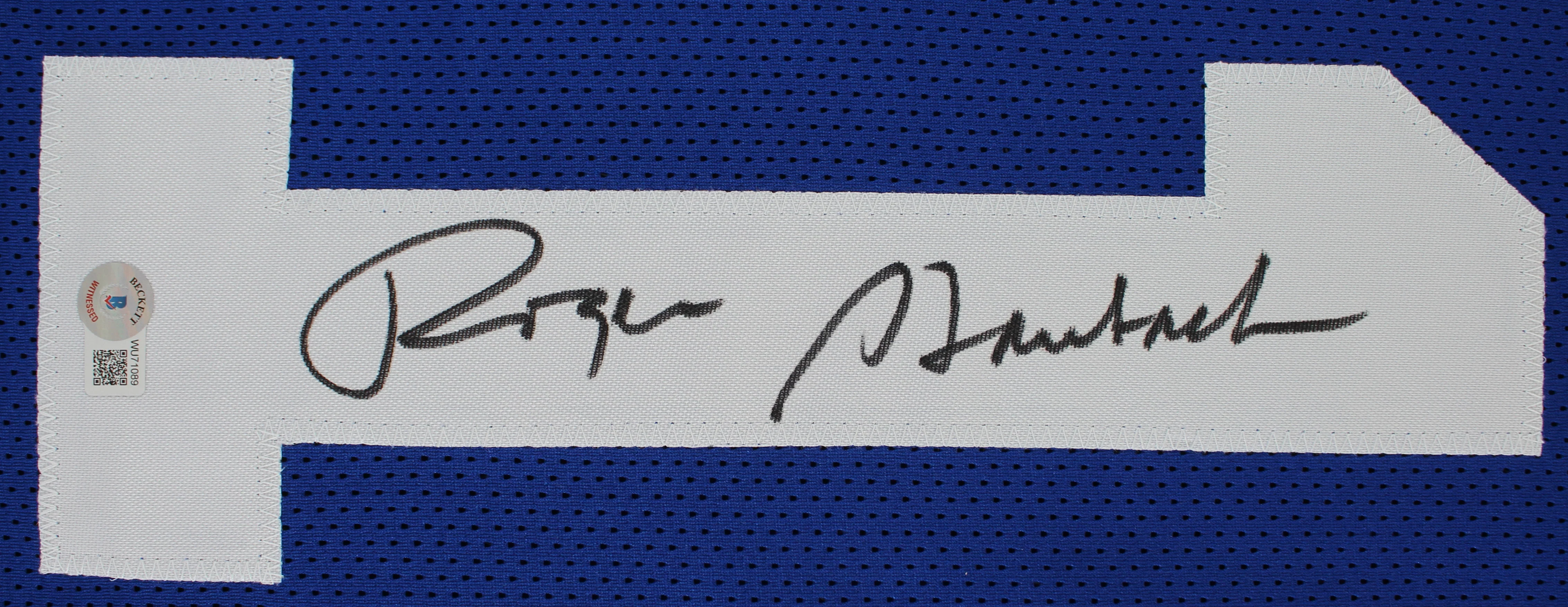 Roger Staubach Authentic Signed Blue Throwback Pro Style Jersey BAS Witnessed - Image 3
