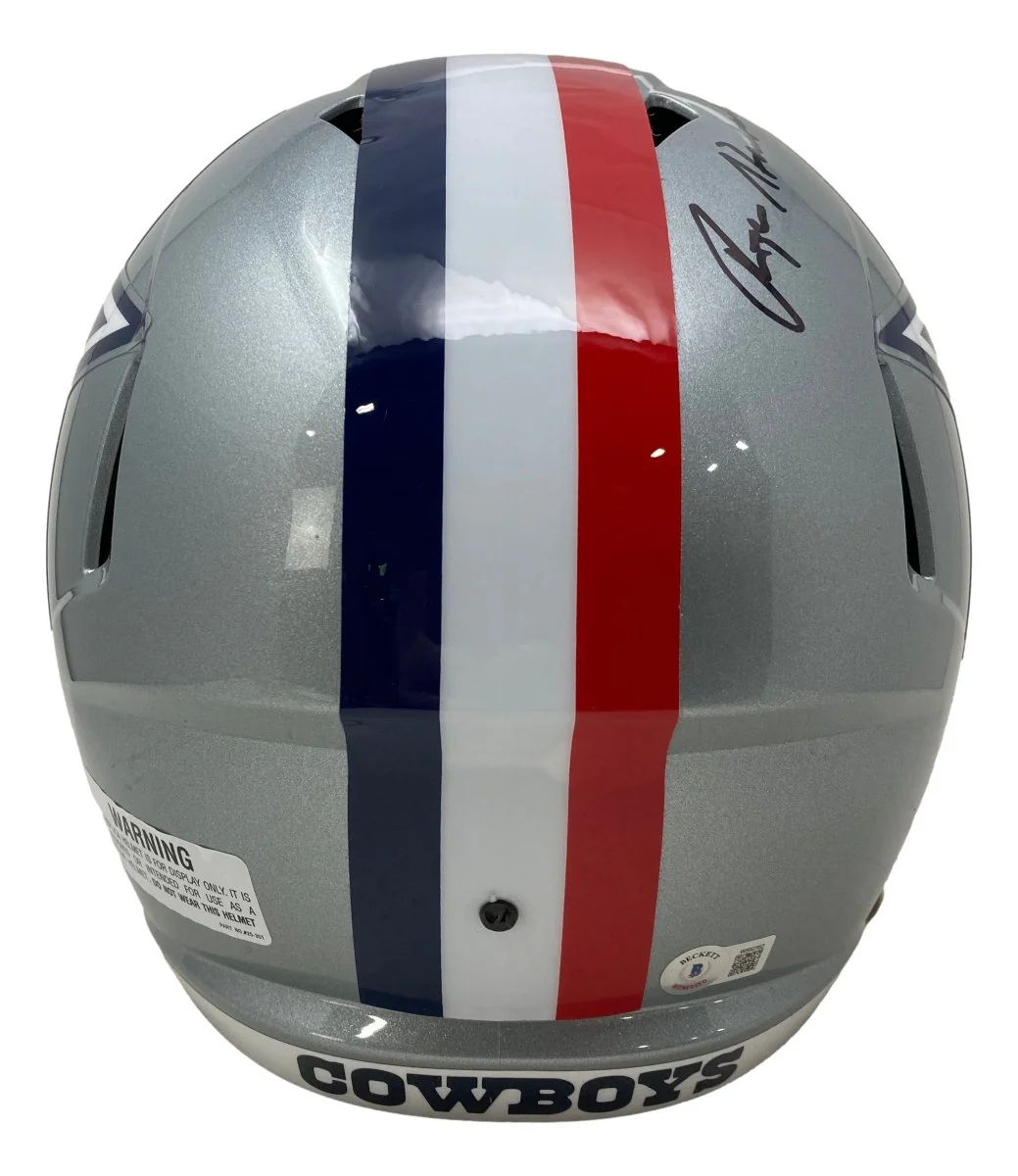 Roger Staubach Signed Dallas Cowboys Full Size 1976 Replica Speed Helmet BAS - Image 2