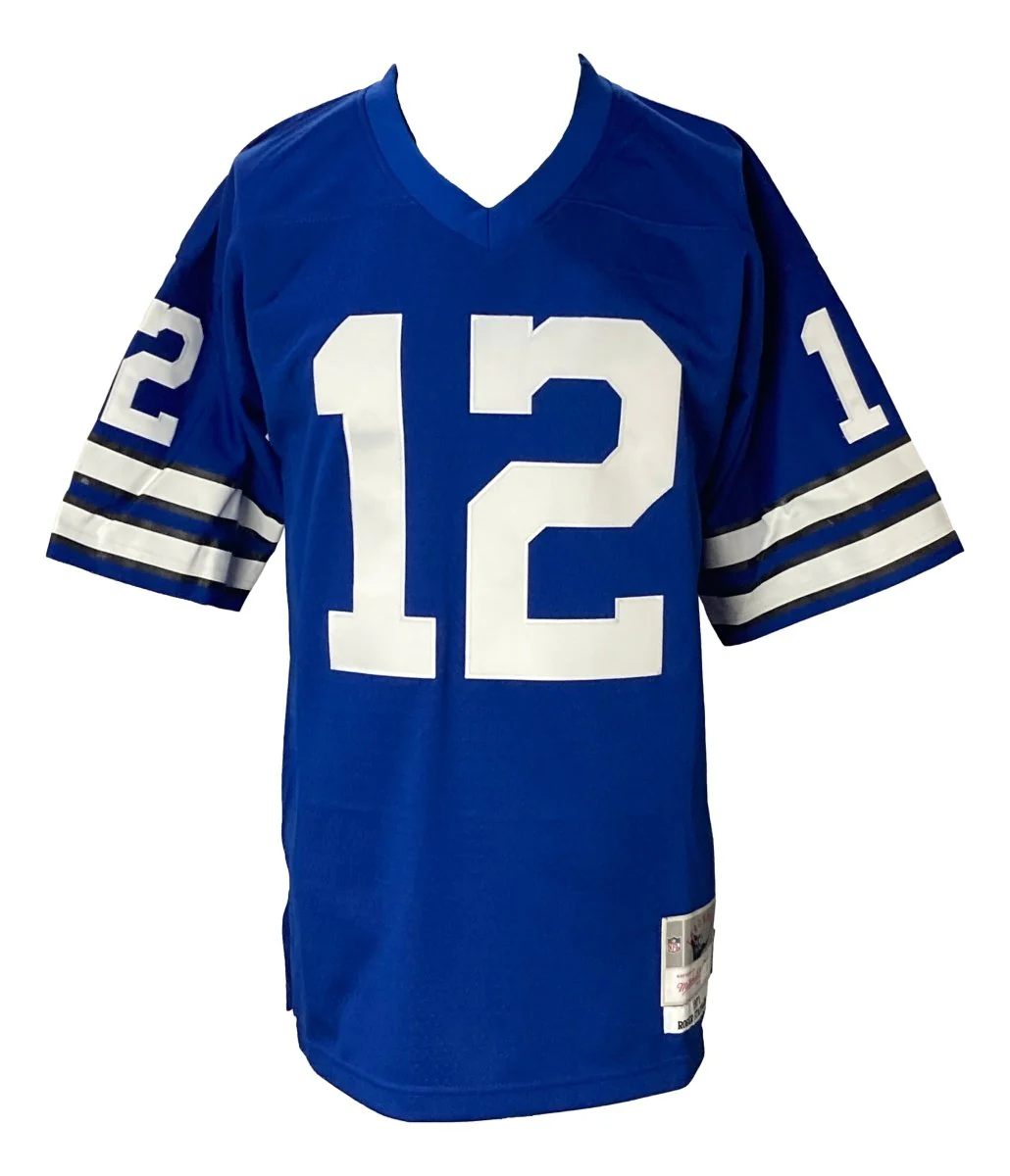 Roger Staubach Signed Dallas Cowboys Mitchell & Ness NFL Legacy Jersey BAS ITP - Image 3