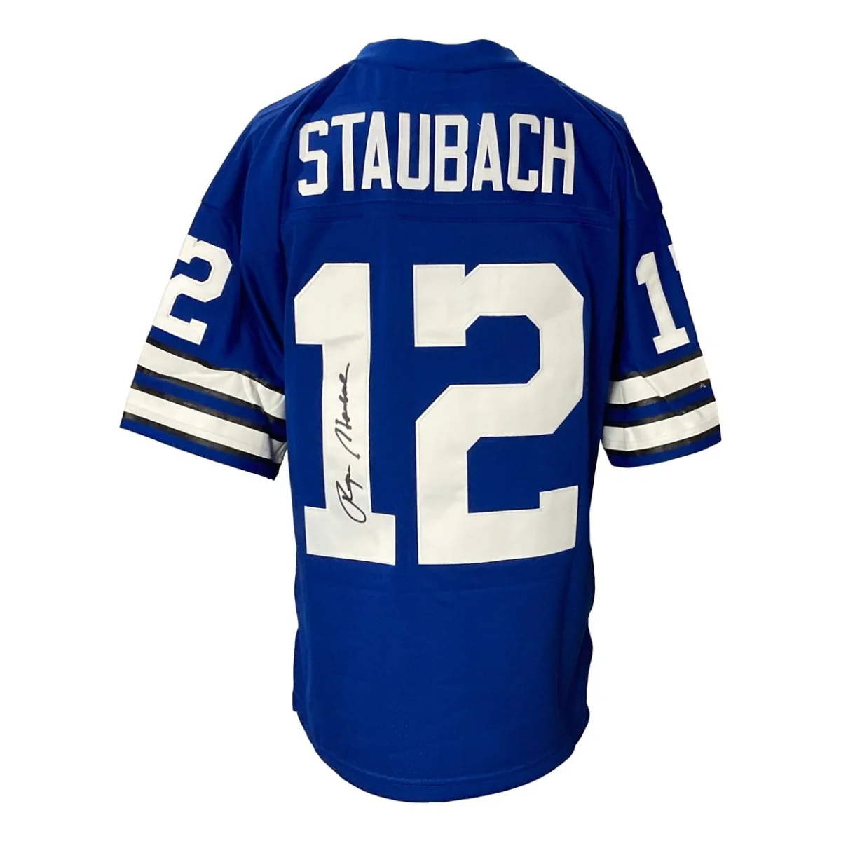 Roger Staubach Signed Dallas Cowboys Mitchell & Ness NFL Legacy Jersey BAS ITP - Image 6