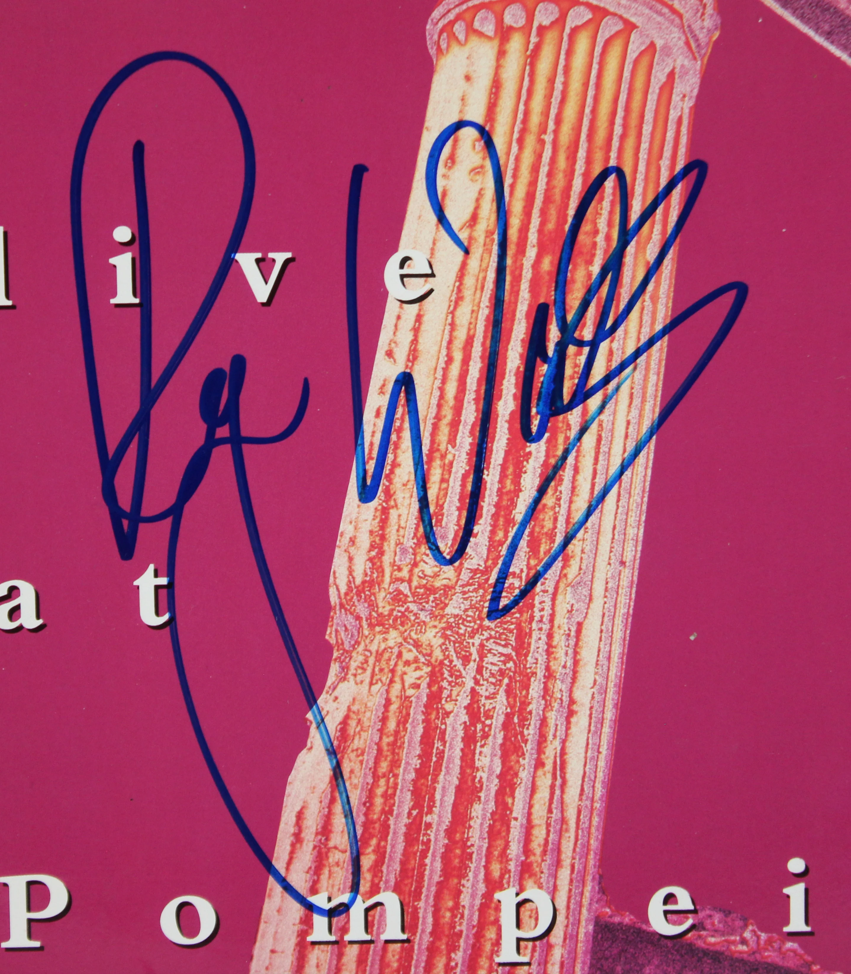 Roger Waters Pink Floyd Signed Live At Pompeii Laserdisc Cover BAS #AD43136 - Image 4