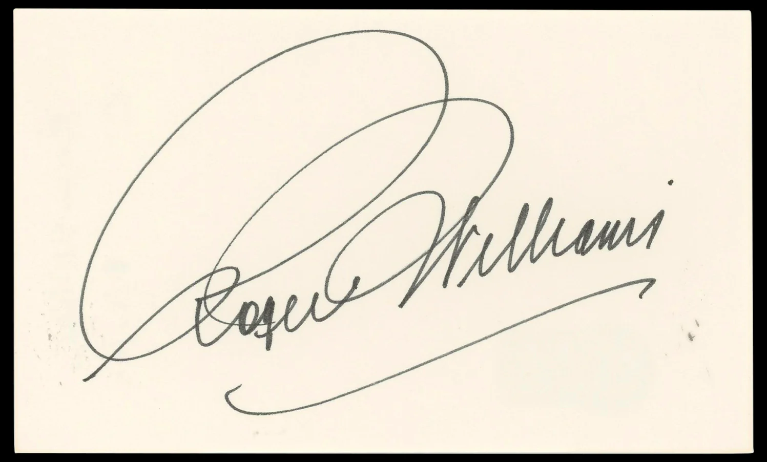 Roger Williams Pianist Authentic Signed 3x5 Index Card Autographed BAS #BP50644 - Image 2