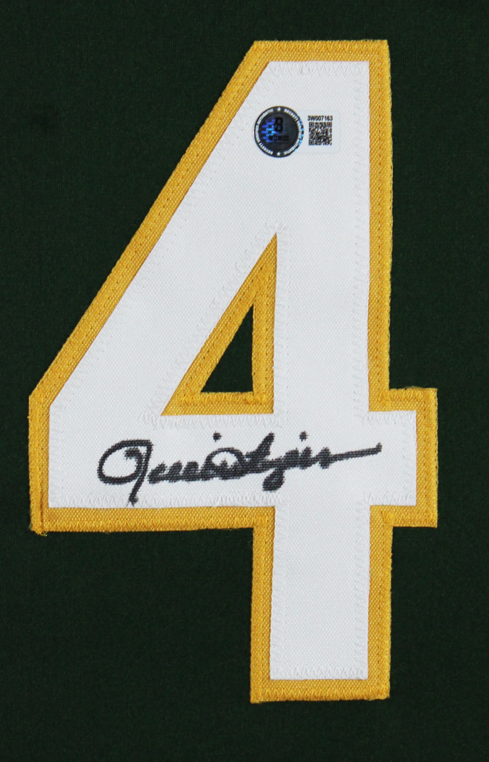 Rollie Fingers Authentic Signed Green Pro Style Framed Jersey BAS Witnessed - Image 3