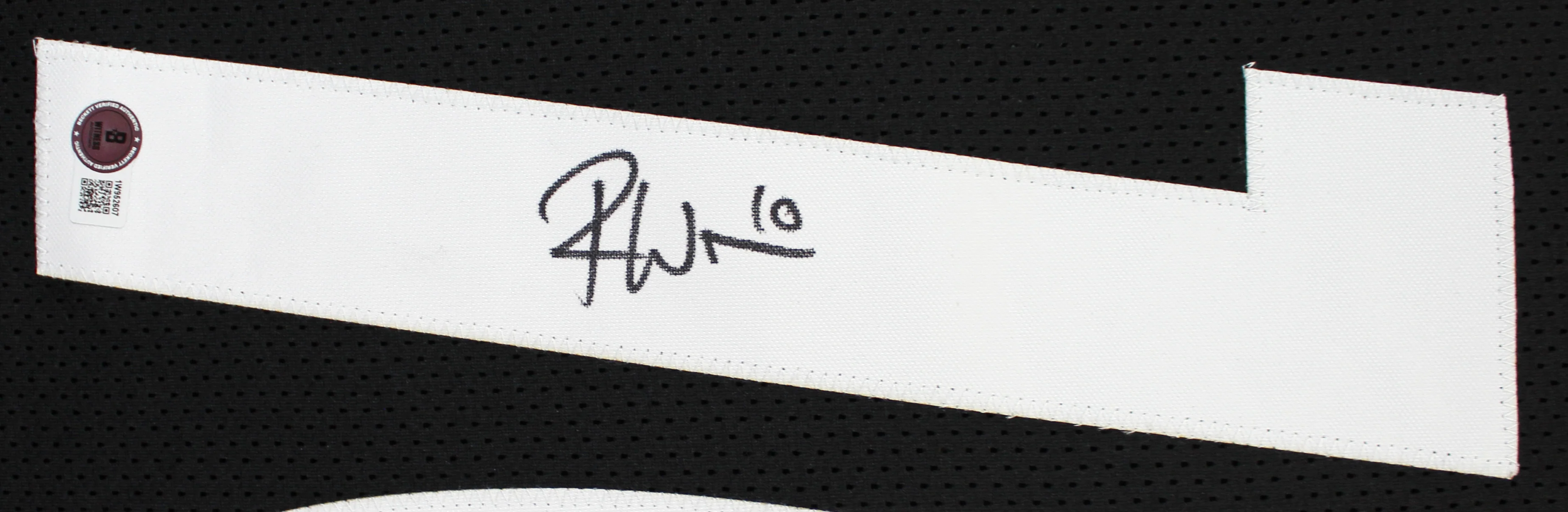 Roman Wilson Authentic Signed Black Pro Style Jersey Autographed BAS Witnessed - Image 3