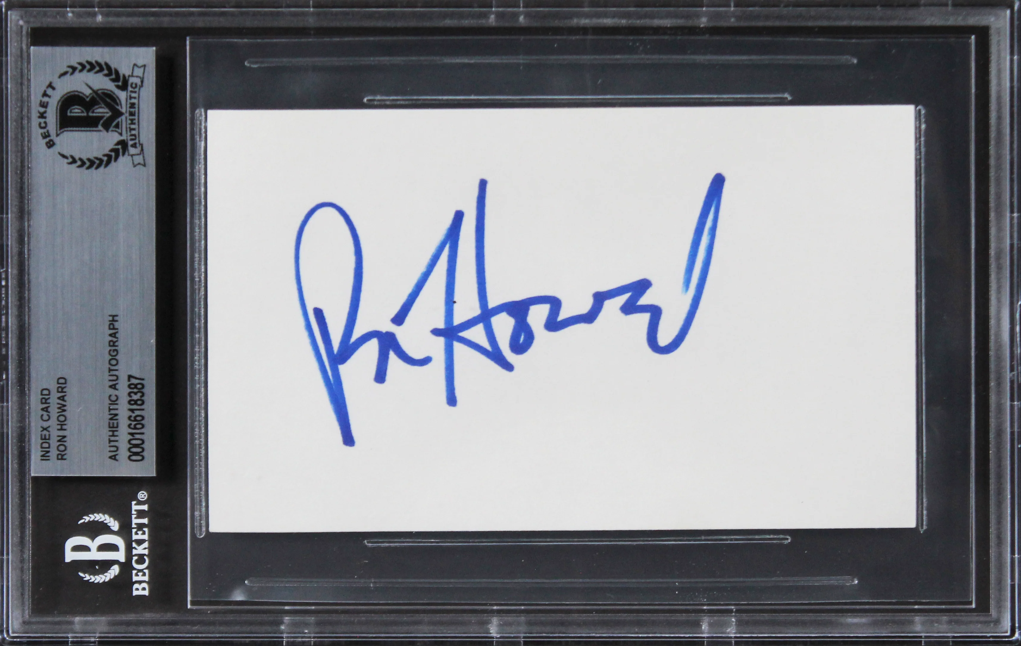 Ron Howard Happy Days Authentic Signed 3x5 Index Card Autographed BAS Slabbed 1 - Image 2