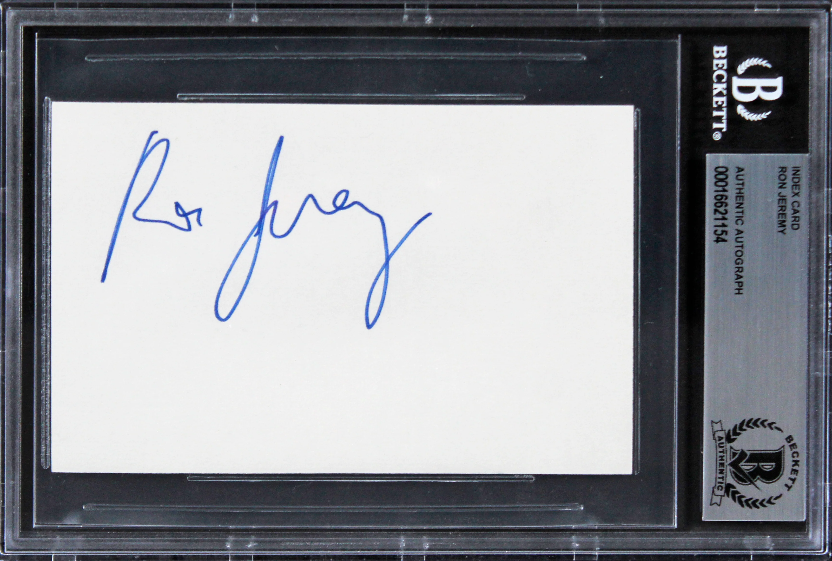 Ron Jeremy Adult Film Star Authentic Signed 3x5 Index Card BAS Slabbed - Image 2