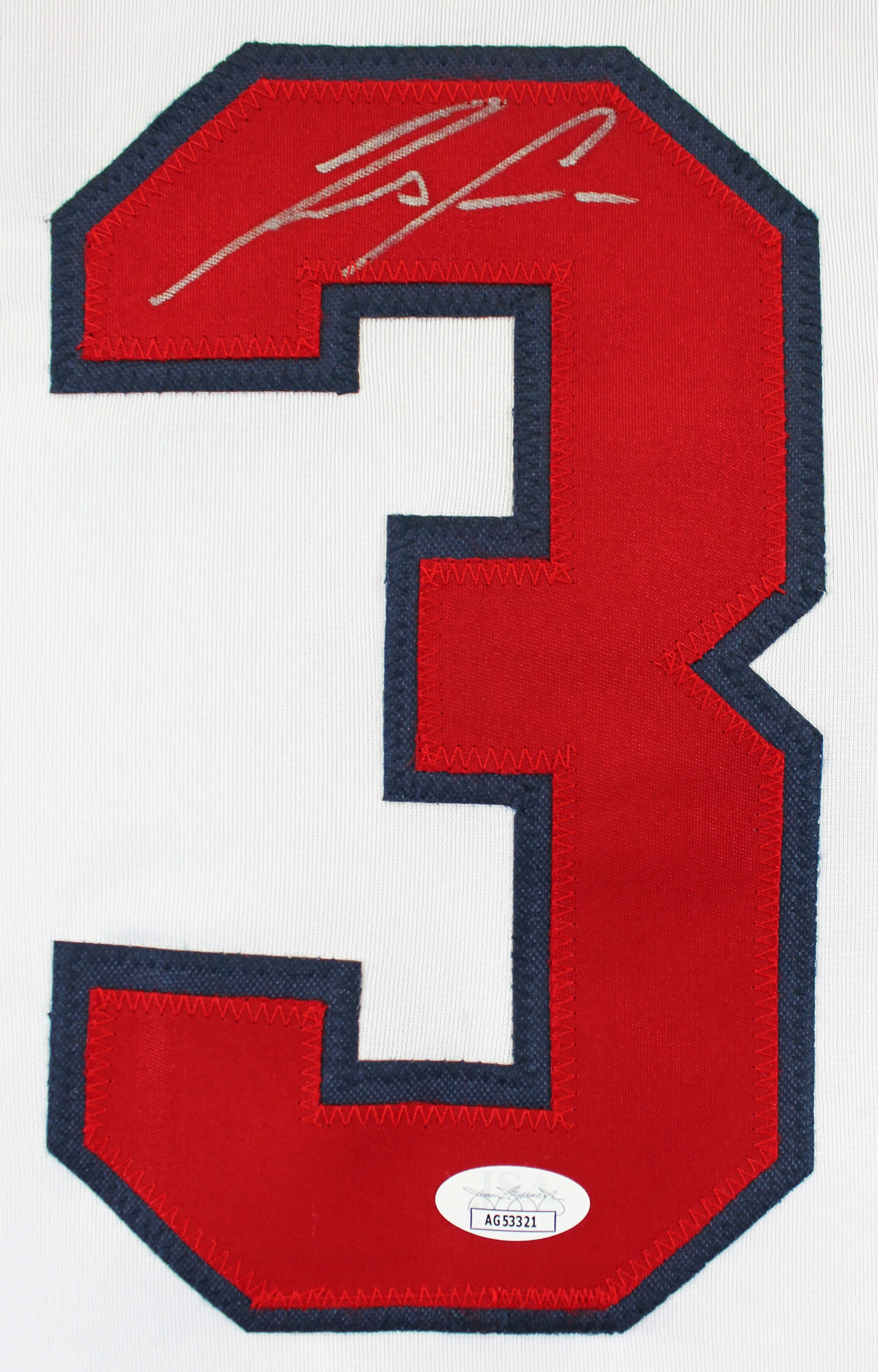 Ronald Acuna Jr. Authentic Signed White Pro Style Jersey Autographed JSA 2 - Image 3