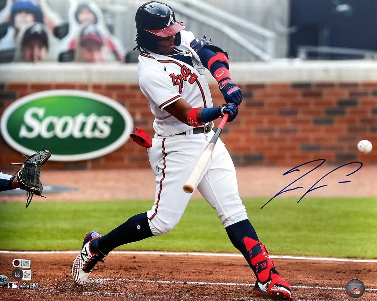 Ronald Acuna Jr. Signed 16x20 Atlanta Braves Baseball Photo BAS - Image 6