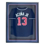 Ronald Acuna Jr Atlanta Signed Framed Navy Blue Baseball Jersey BAS ITP - Image 4