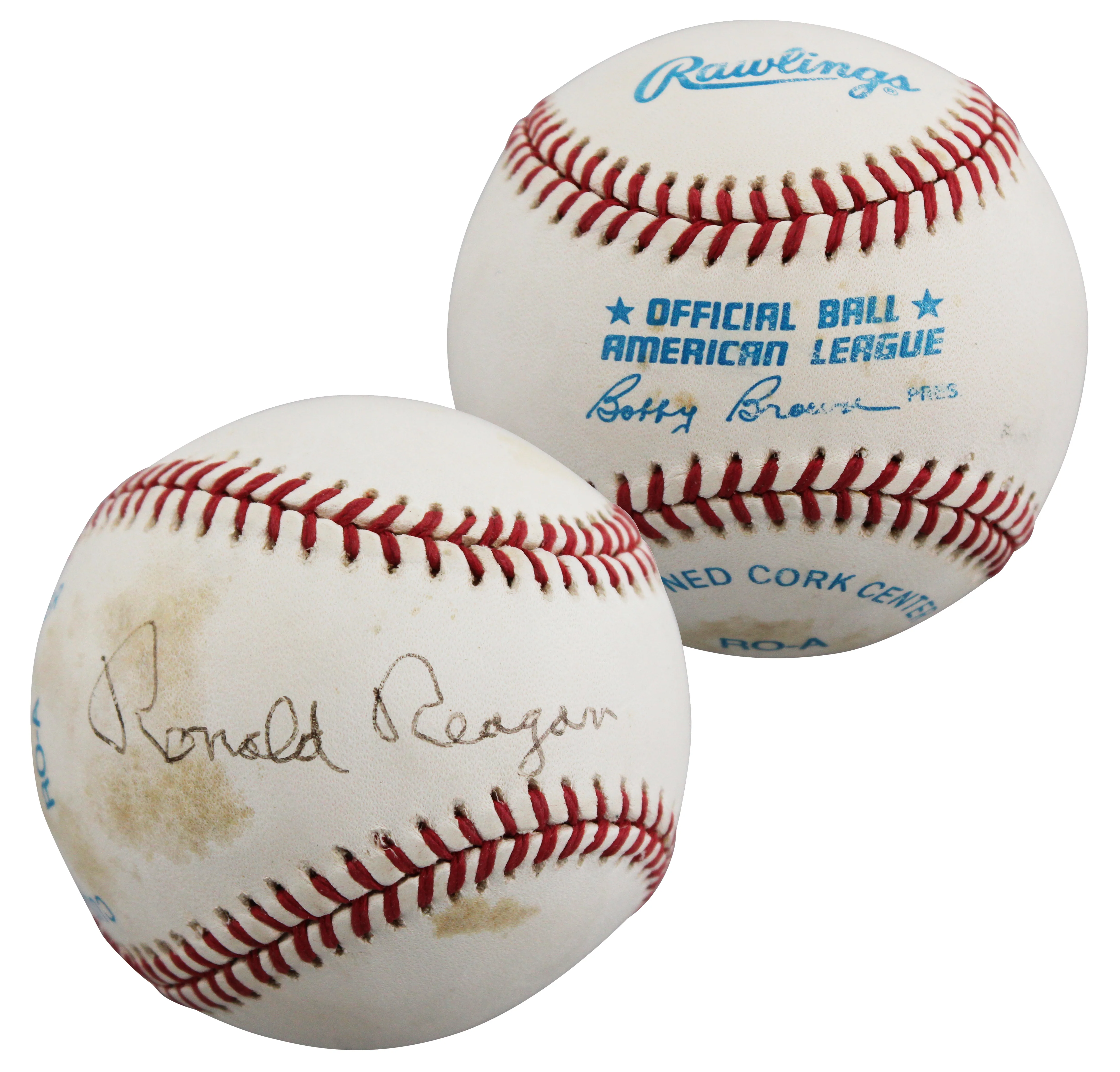 Ronald Reagan Authentic Signed Bobby Brown OAL Baseball PSA/DNA #AR02823 - Image 2
