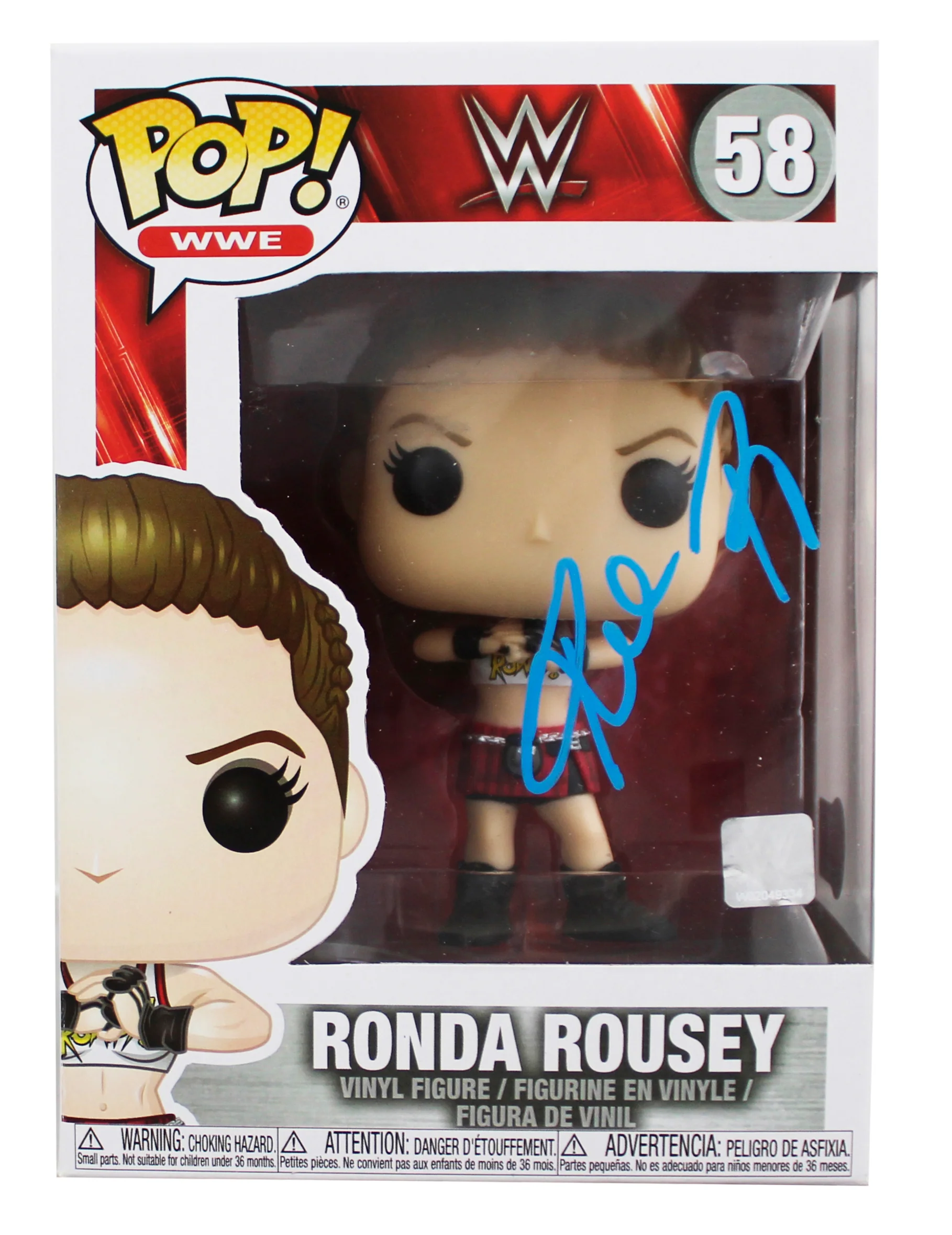 Ronda Rousey WWE Authentic Signed #58 Funko Pop Vinyl Figure BAS #BV45009