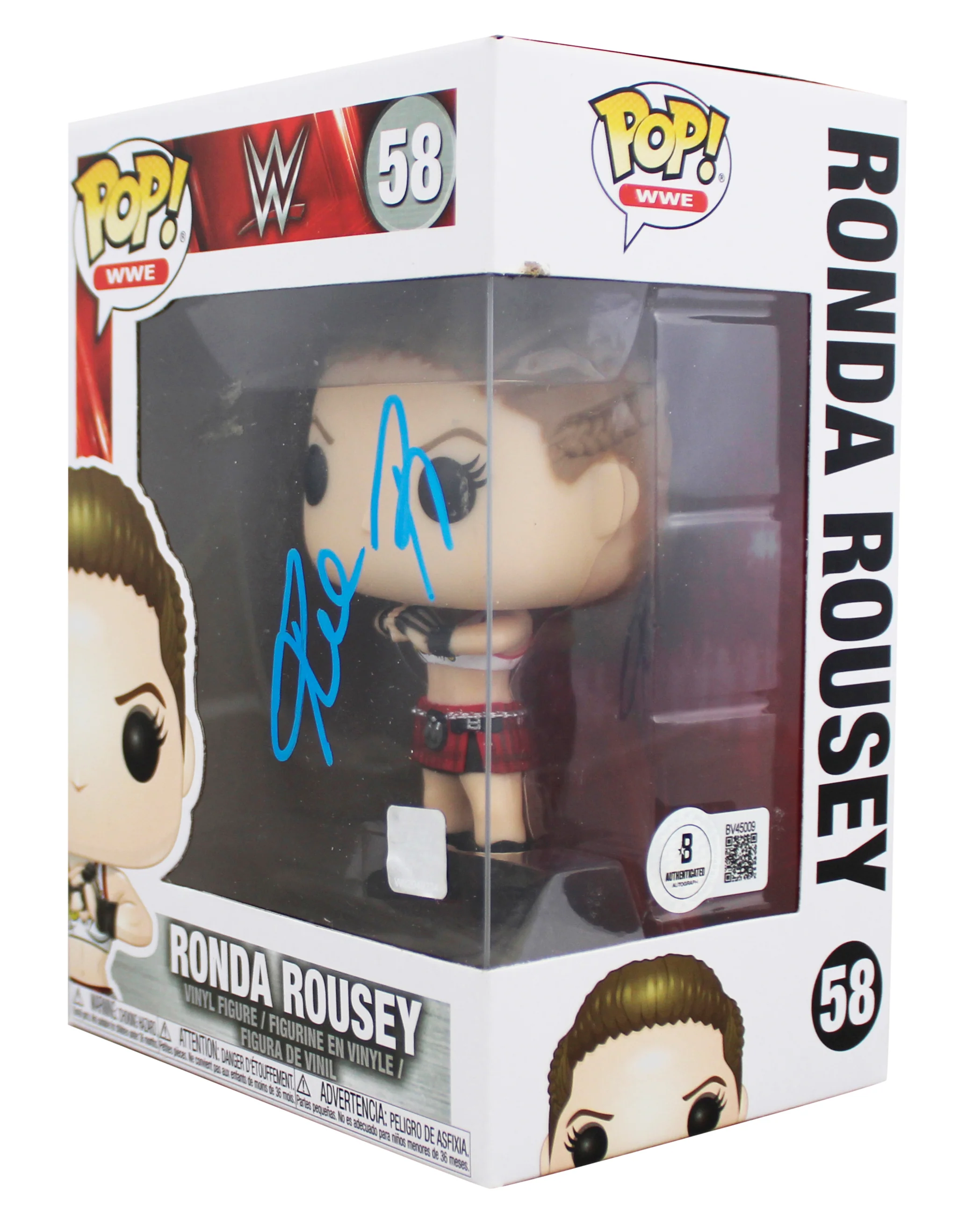 Ronda Rousey WWE Authentic Signed #58 Funko Pop Vinyl Figure BAS #BV45009 - Image 3