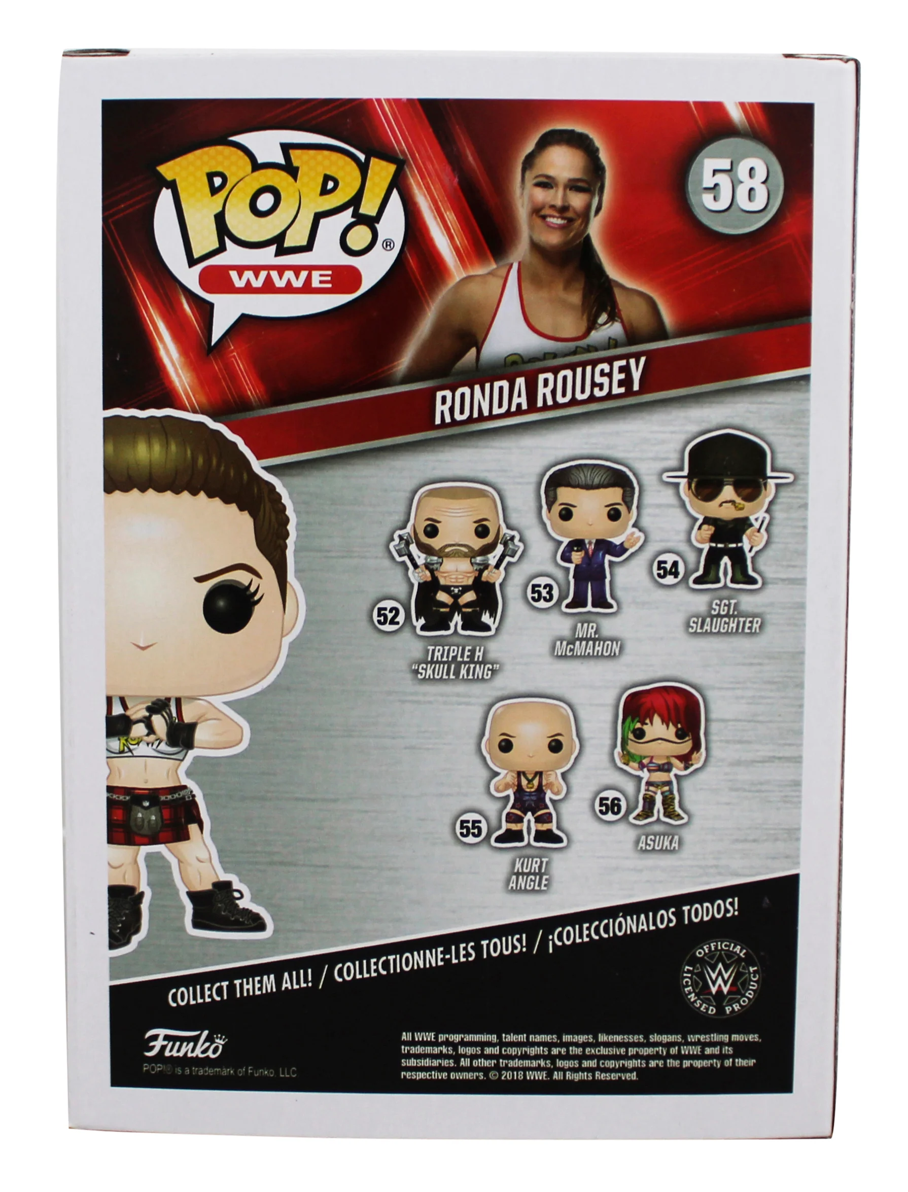 Ronda Rousey WWE Authentic Signed #58 Funko Pop Vinyl Figure BAS #BV45009 - Image 5