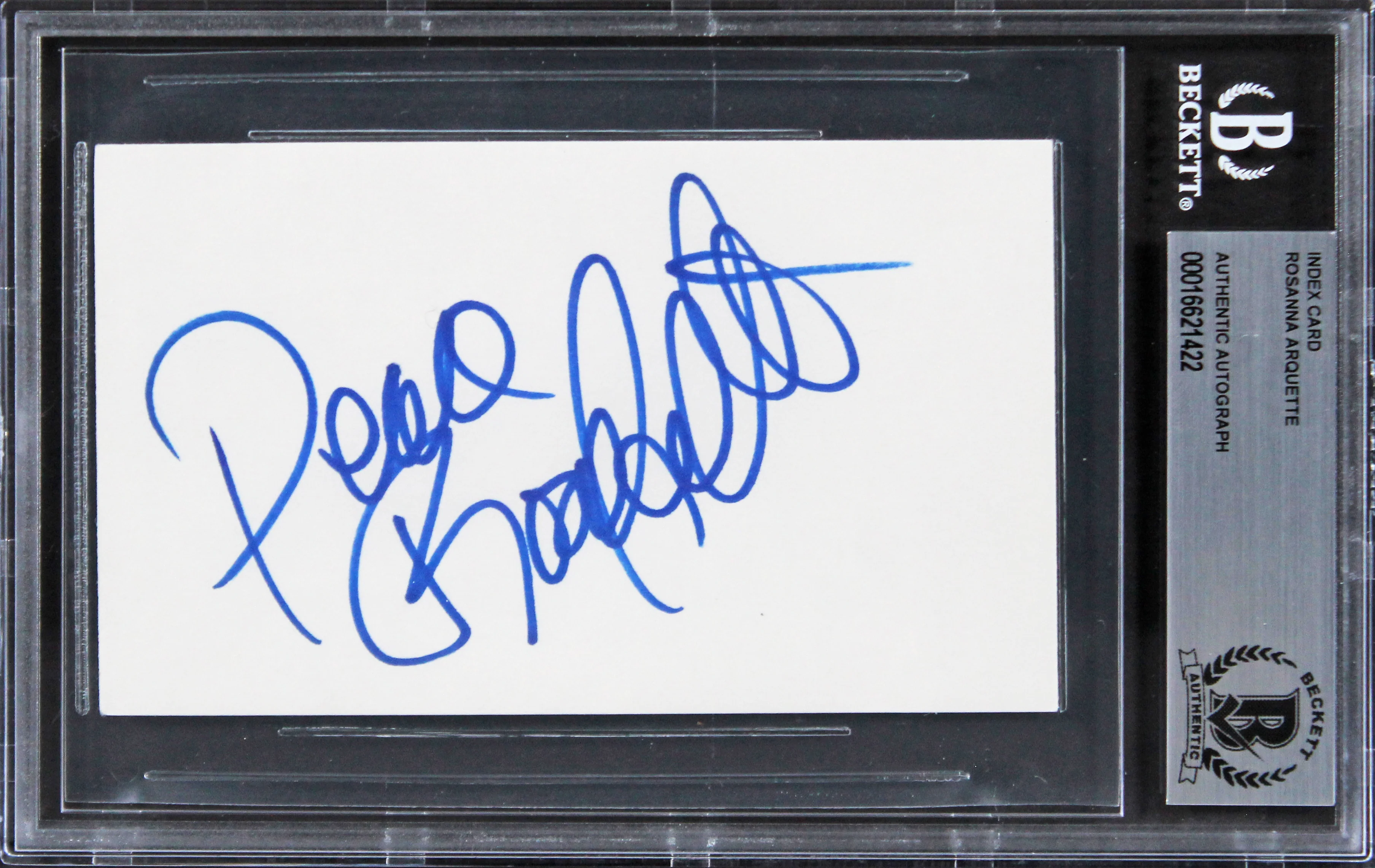 Rosanna Arquette Pulp Fiction Authentic Signed 3x5 Index Card BAS Slabbed 1 - Image 2