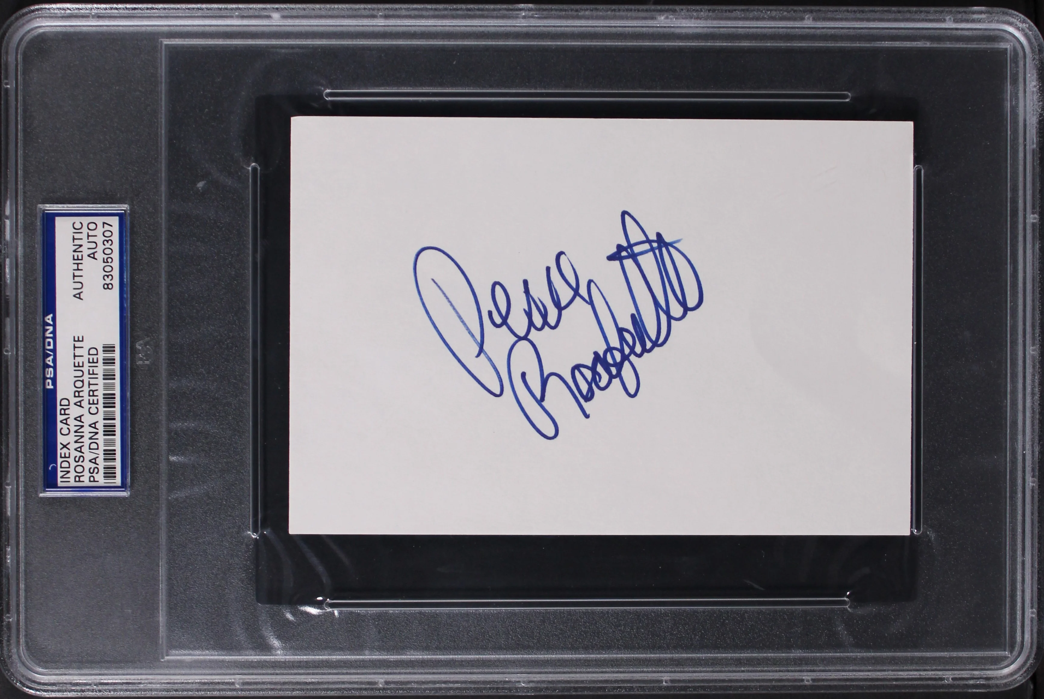 Rosanna Arquette Pulp Fiction Authentic Signed 4x6 Index Card PSA/DNA Slabbed 2
