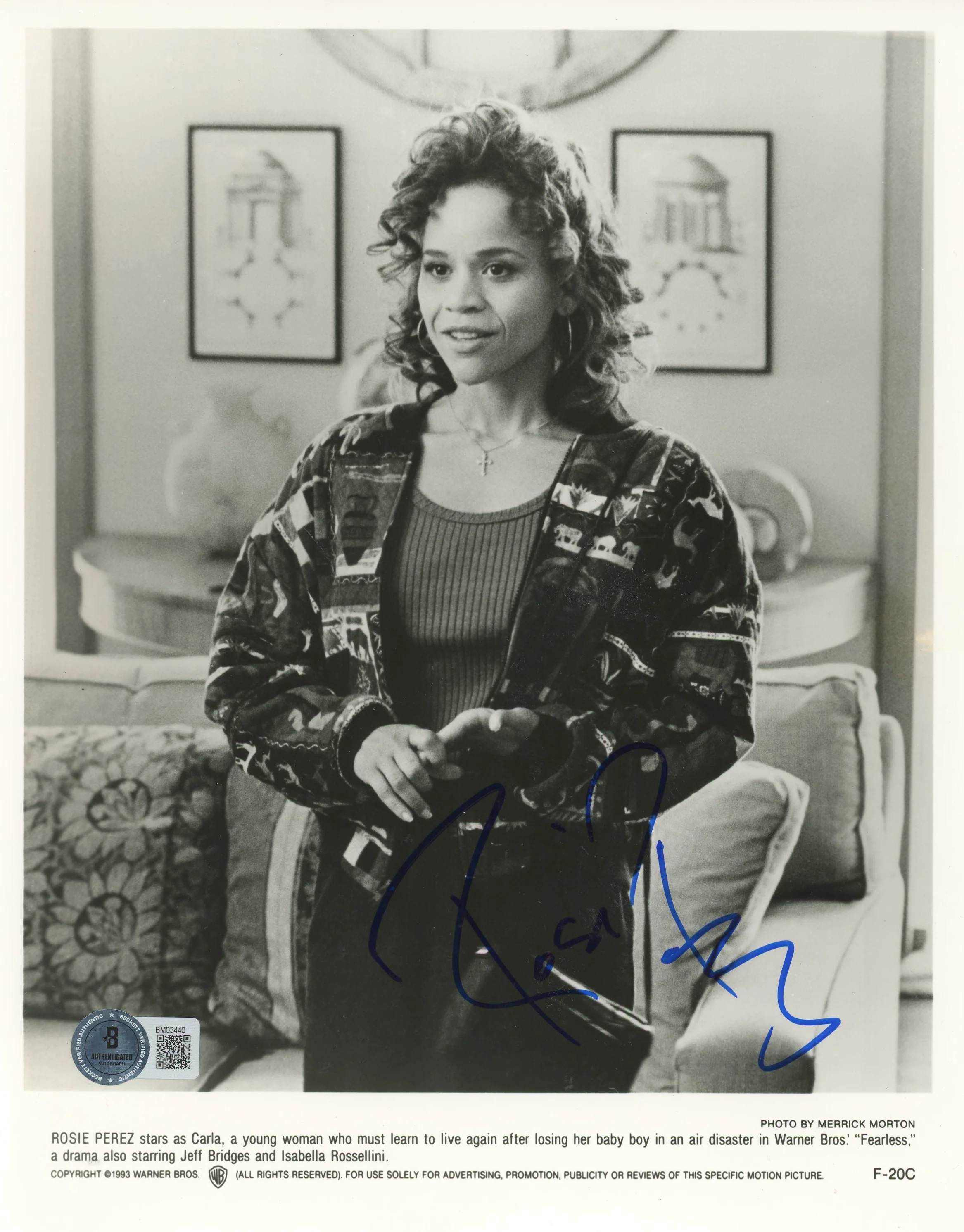 Rosie Perez Fearless Authentic Signed 8x10 Photo Autographed BAS #BM03440 - Image 2