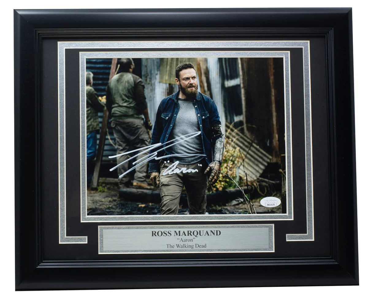 Ross Marquand Signed Framed The Walking Dead 8x10 Aaron Photo JSA