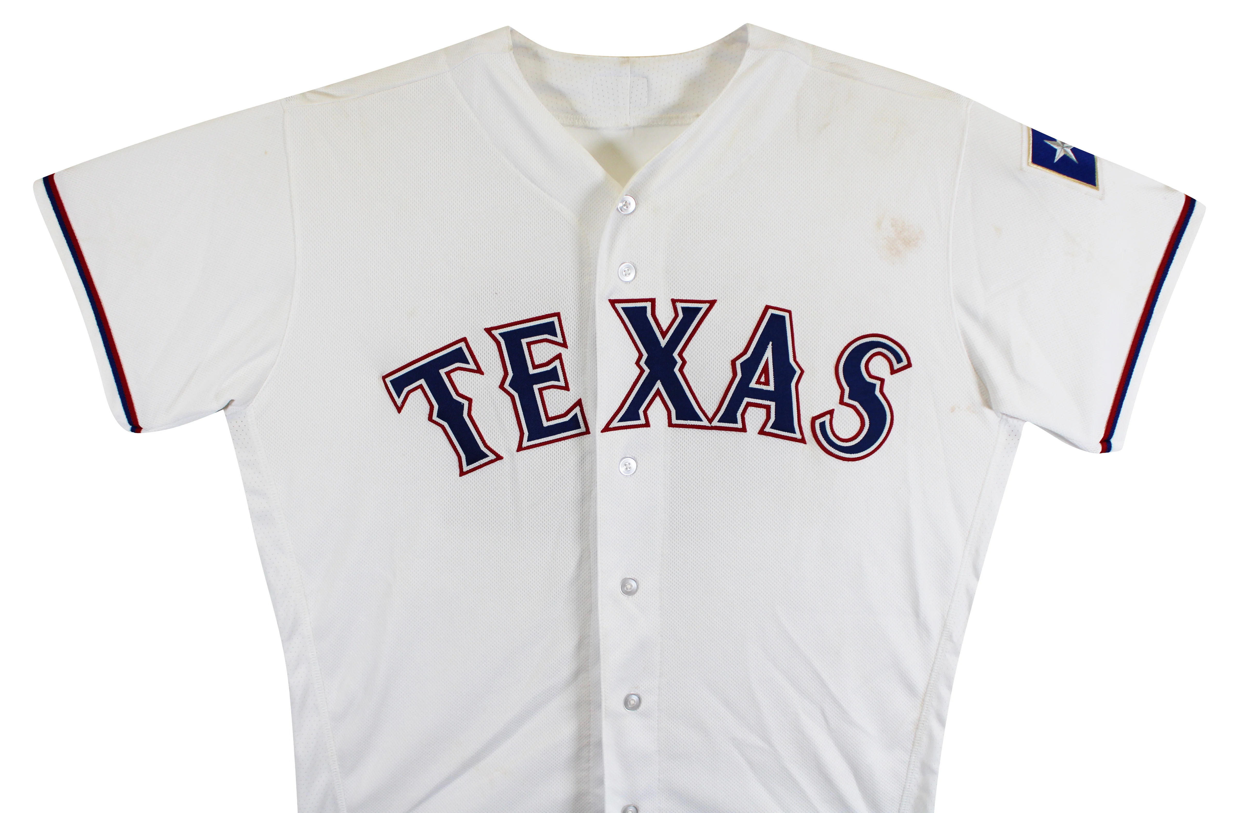 Rougned Odor Game Used Jackie Robinson Day White Majestic Flexbase Jersey MLB - Image 9
