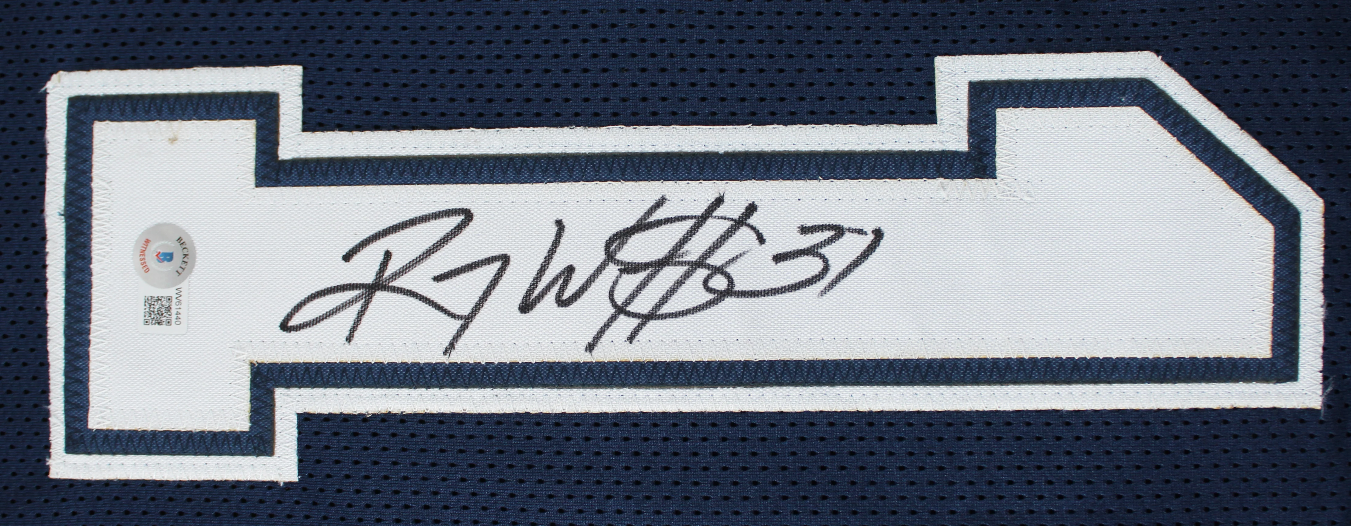 Roy Williams Authentic Signed Navy Blue Pro Style Jersey Autographed BAS Witness - Image 3