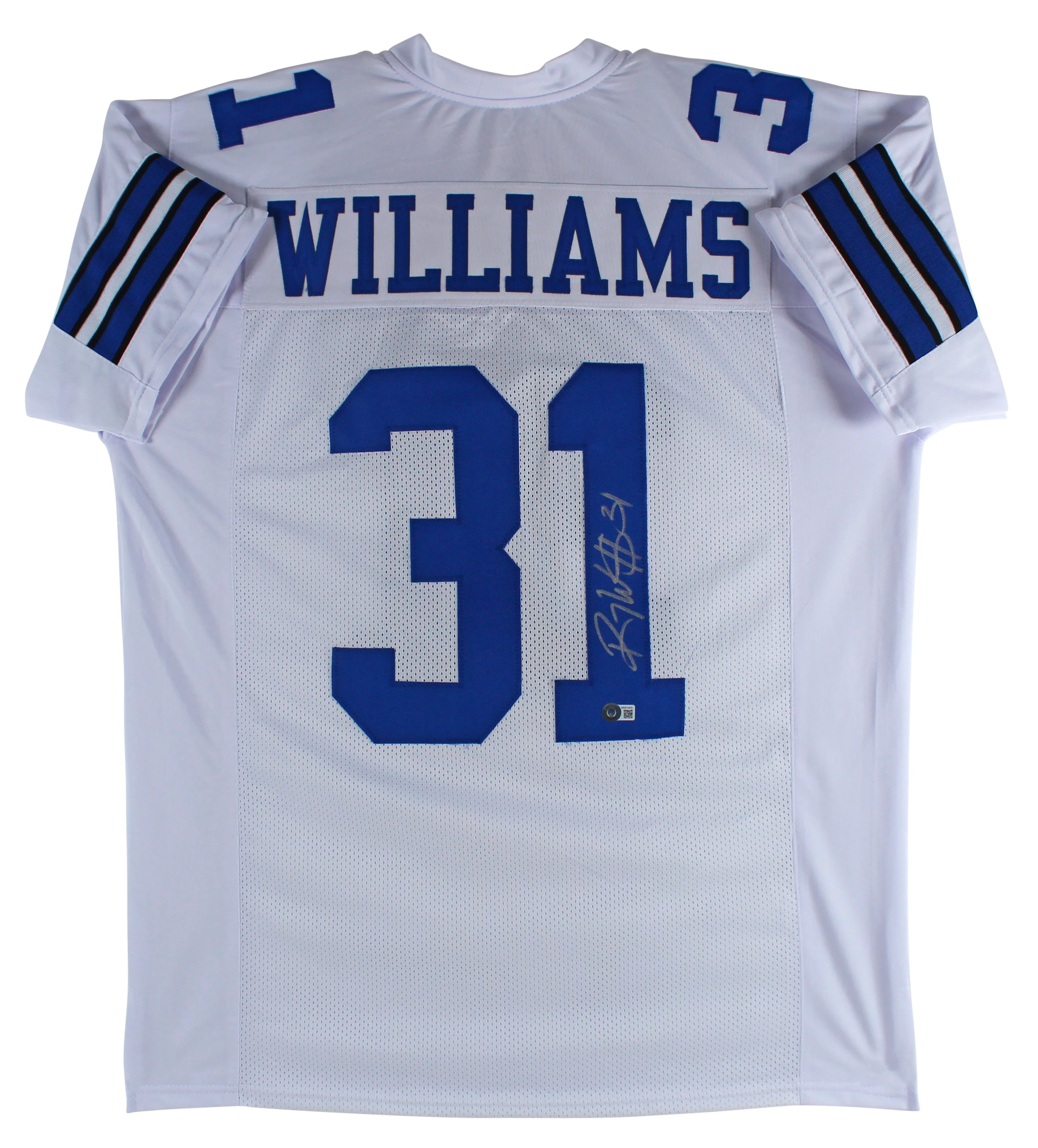 Roy Williams Authentic Signed White Pro Style Jersey Autographed BAS Witnessed - Image 2