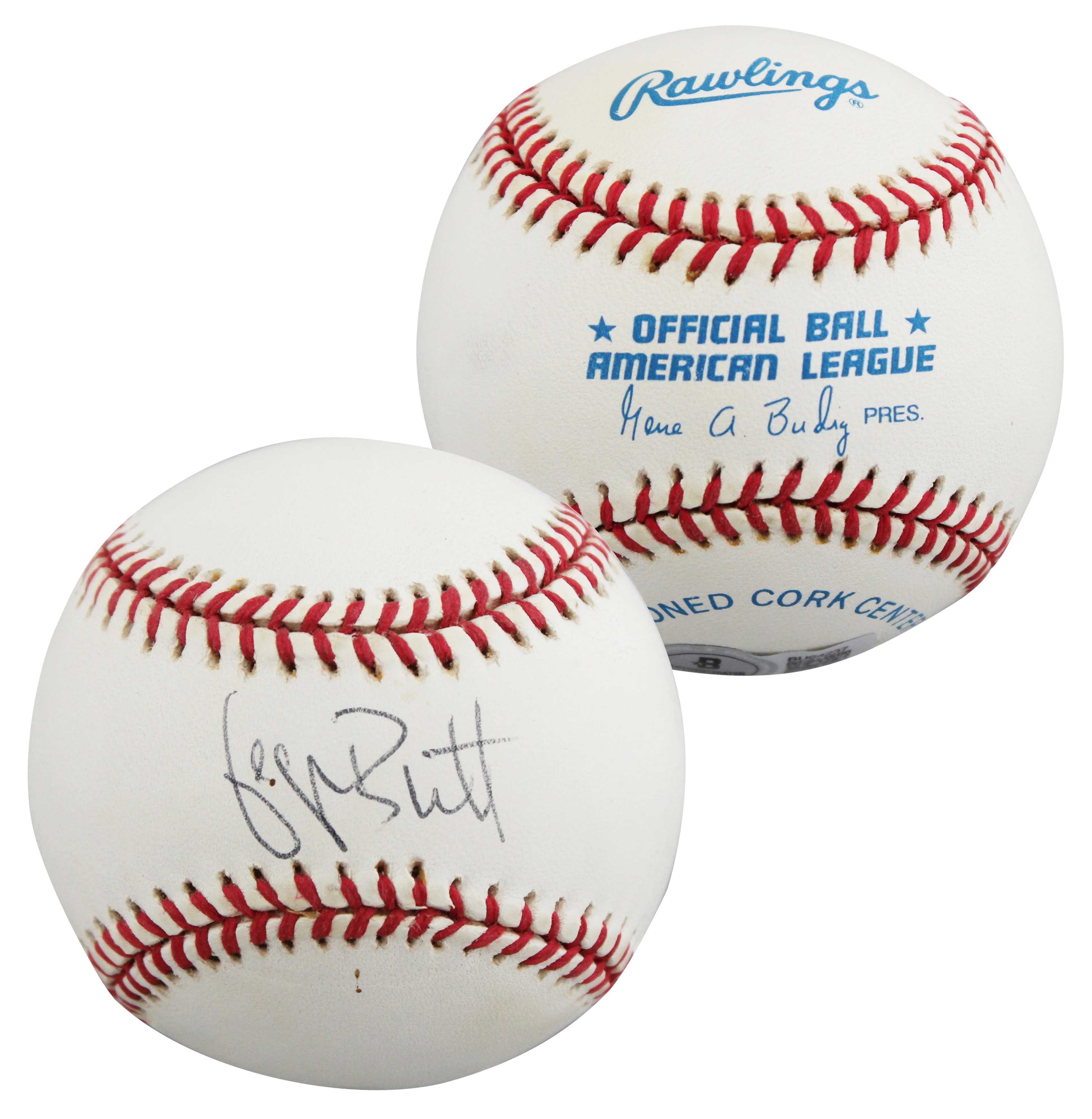 Royals George Brett Authentic Signed Gene Budig OAL Baseball BAS #BU64237 - Image 2