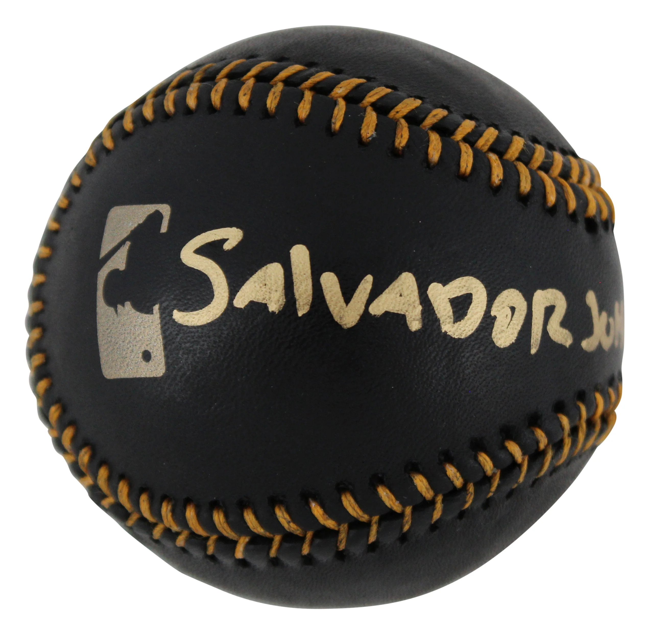 Royals Salvador Johan Perez Diaz Full Name Signed Black Oml Baseball w/ Case BAS - Image 4