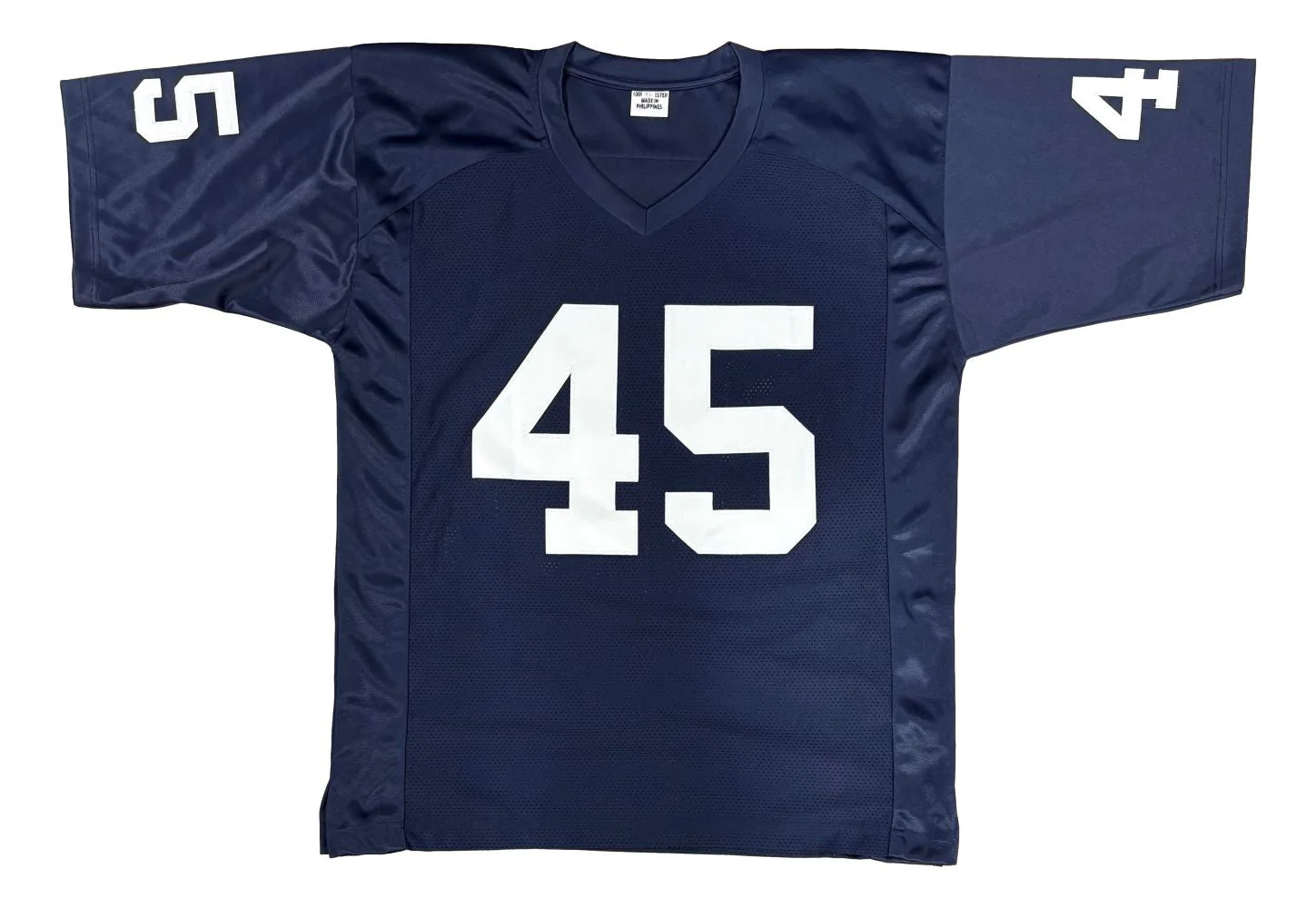 Rudy Ruettiger Sean Astin Notre Dame Signed Blue Jersey Never Quit BAS+JSA - Image 3