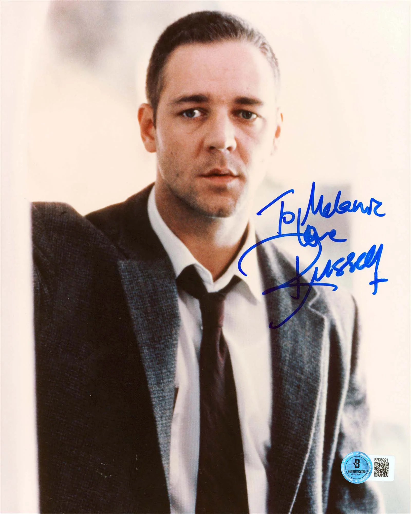 Russell Crowe L.A. Confidential "To Melanie Love" Signed 8x10 Photo BAS #BR38921 - Image 2