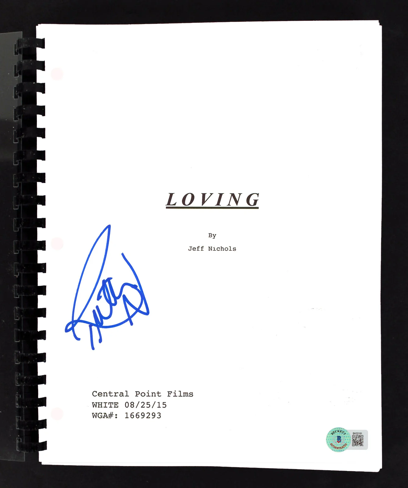 Ruth Negga Loving Authentic Signed Movie Script Autographed BAS #BK02191 - Image 2