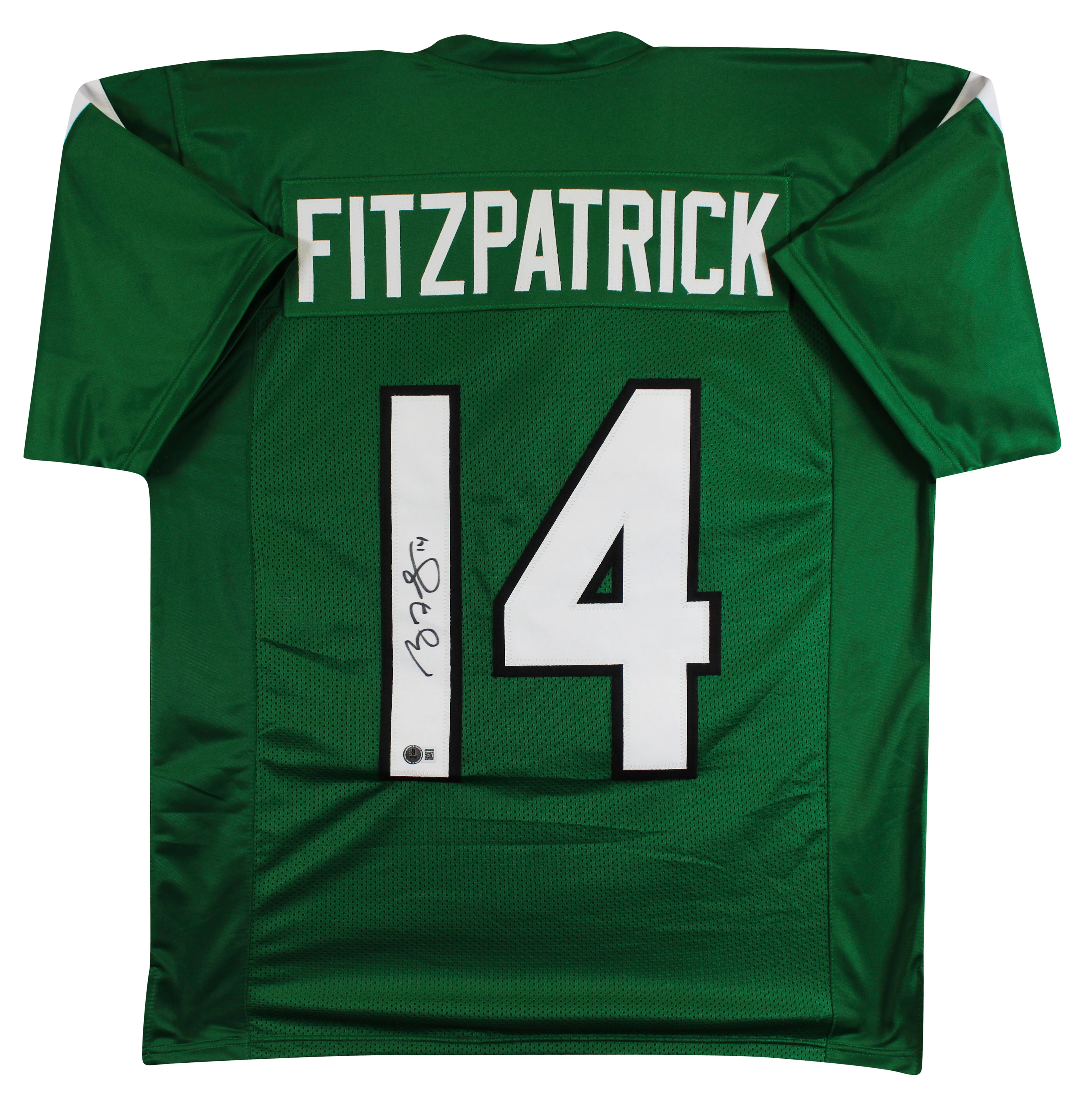 Ryan Fitzpatrick Authentic Signed Green Pro Style Jersey BAS Witnessed - Image 2