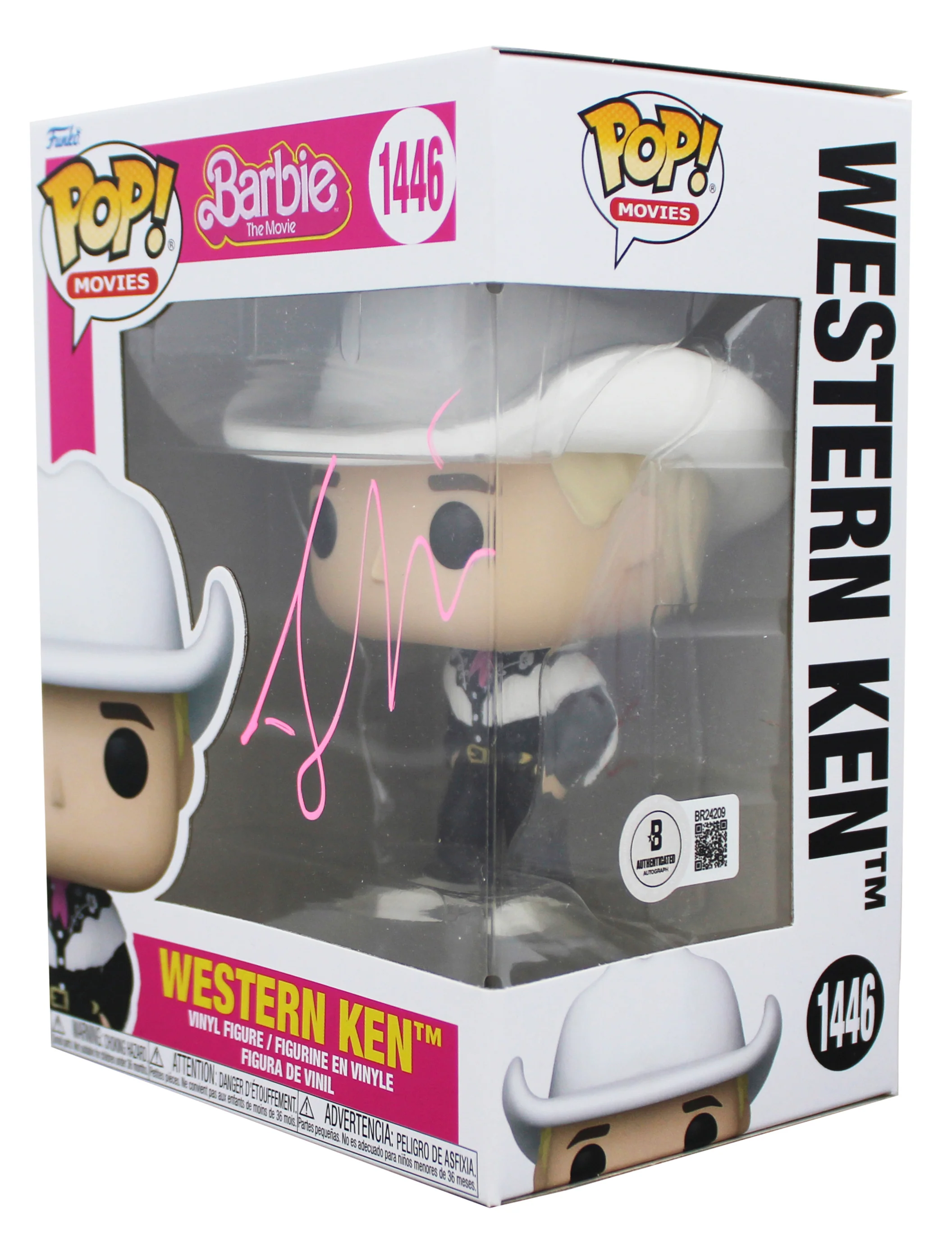 Ryan Gosling Barbie Signed Western Ken #1446 Funko Pop Vinyl Figure BAS #BR24209 - Image 3